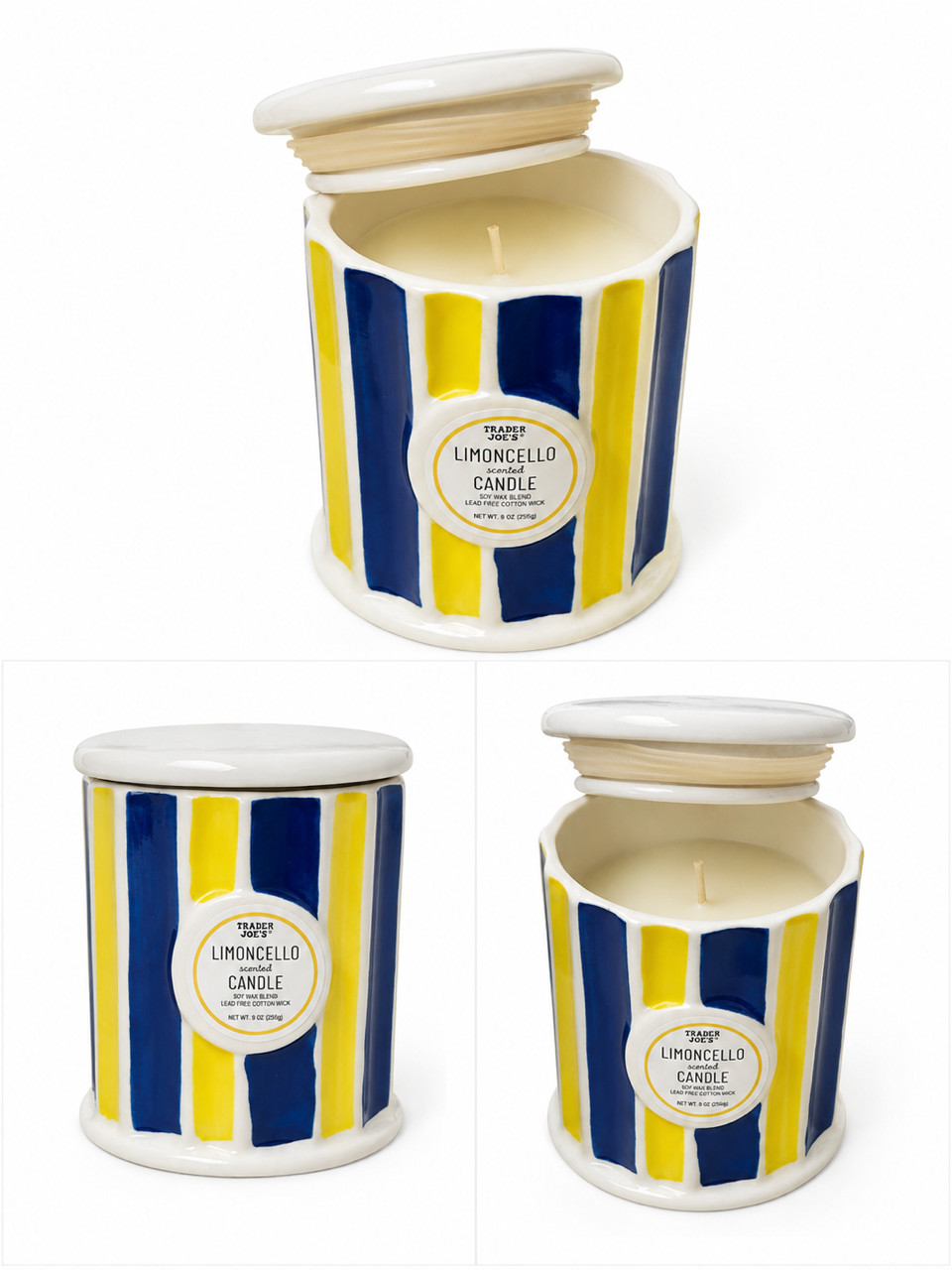 1-JAR Candle Limited Trader Joe’s Limoncello Scented Candle Soy Wax Blend 9 oz