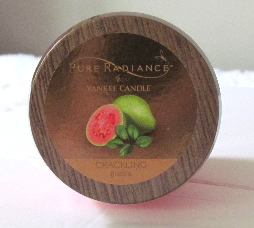 Yankee Candle Guava Pure Radiance Large 22 oz Wood Wick Oval Vase Jar HTF