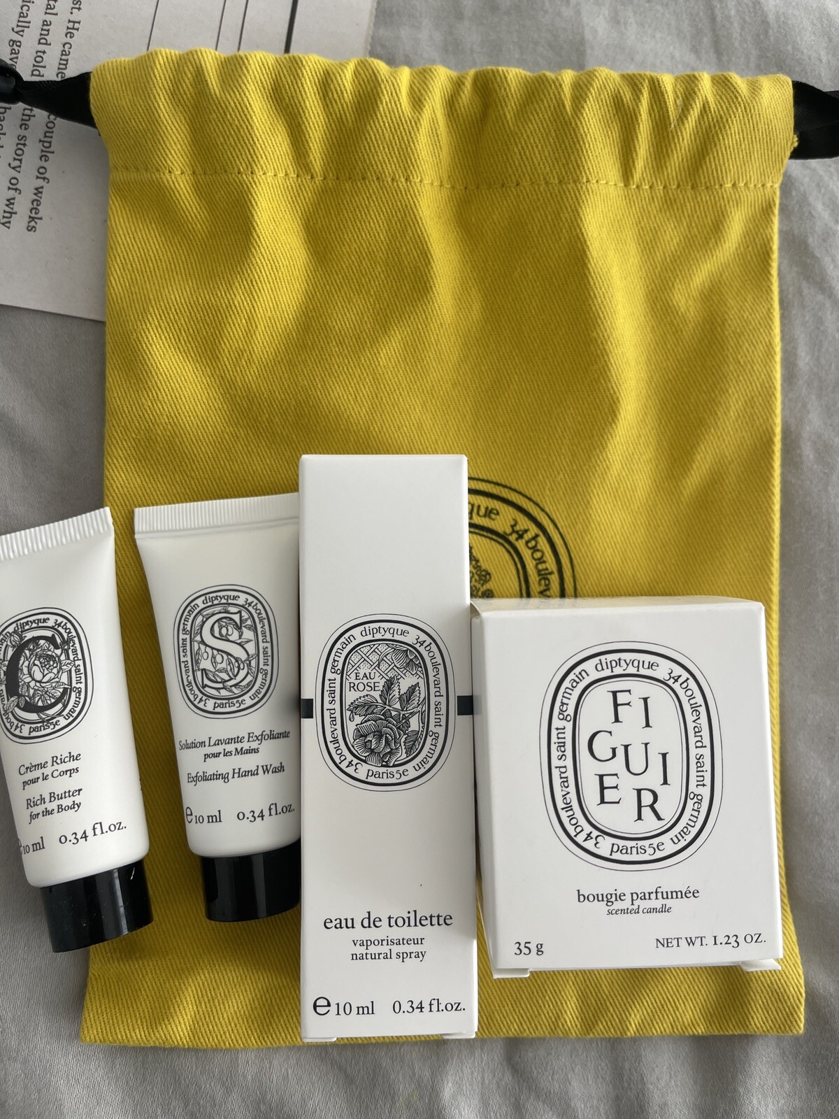 Diptyque FIGUIER Fig Mini Candle 1.23 oz + 10ml Do Son Edt + 2 Samples