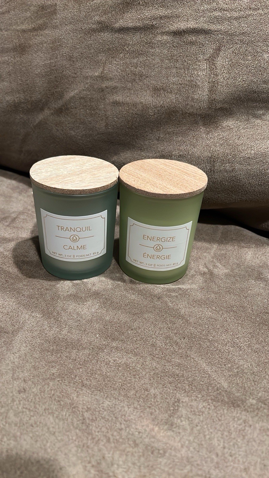Greenbrier Int’l 2-Pack Mini Scented Glass Jar Candles w/ Wooden Lids