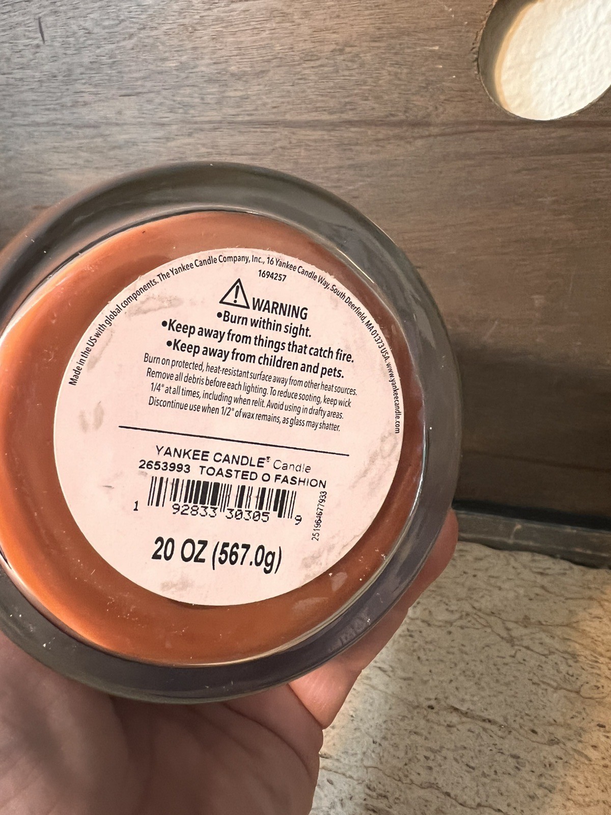 New! Yankee Candle Large Tumbler “Toasted Old Fashioned” 2 Wick 20oz