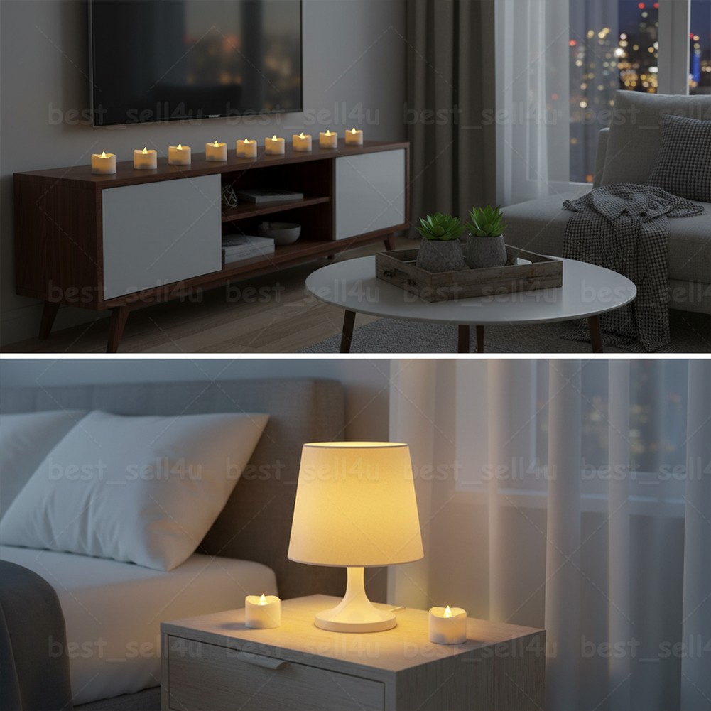 24pcs Flickering LED Tea Lights Candle Lamp Battery Operated with Remote Control