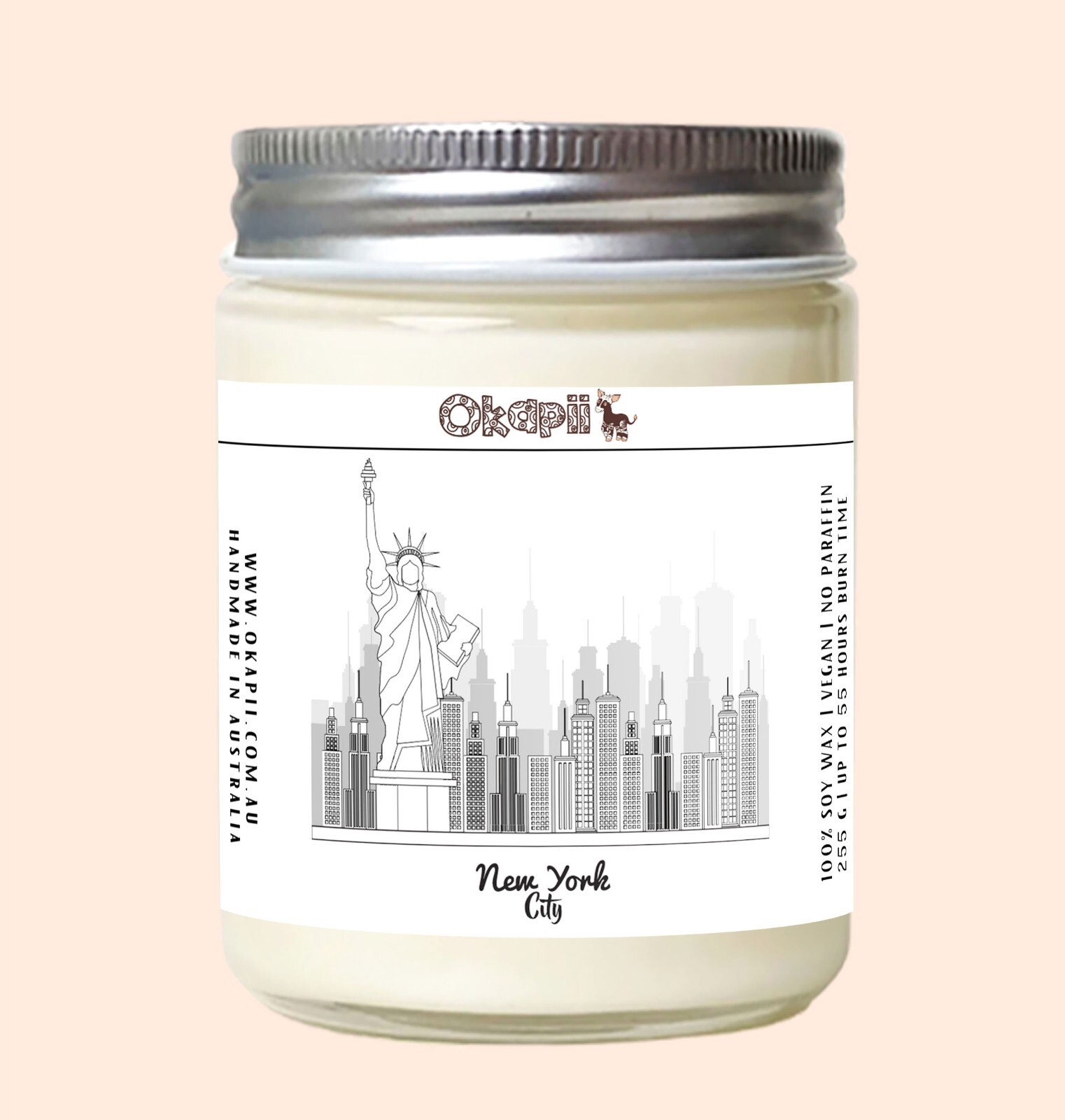 New York City Candle | I love New York | 255 g/9oz ~55 to 60 hrs burn time