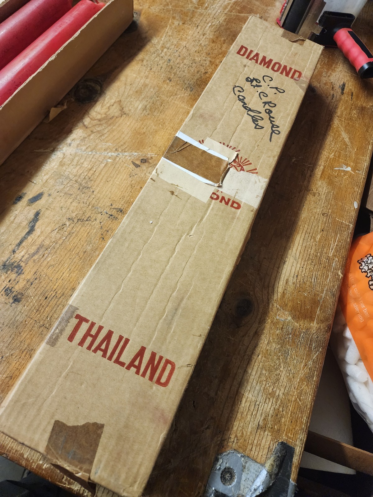 VTG Oversized White Taper Candles 23″×2.5″ Diamond Brand Thailand Ex Large…