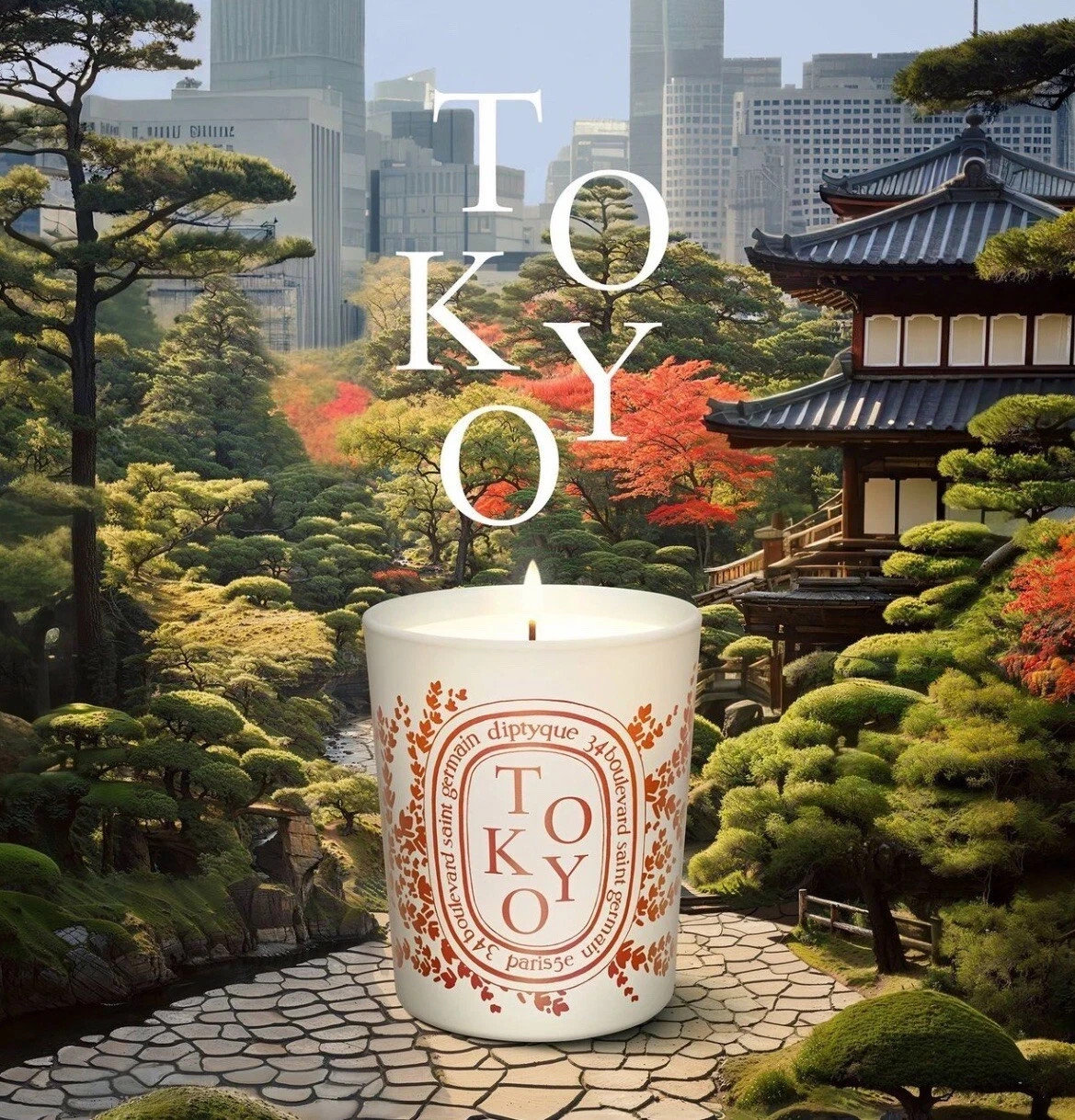 DIPTYQUE Tokyo City Candle Limited Edition Cypress & Incense Scented 190g 6.5oz