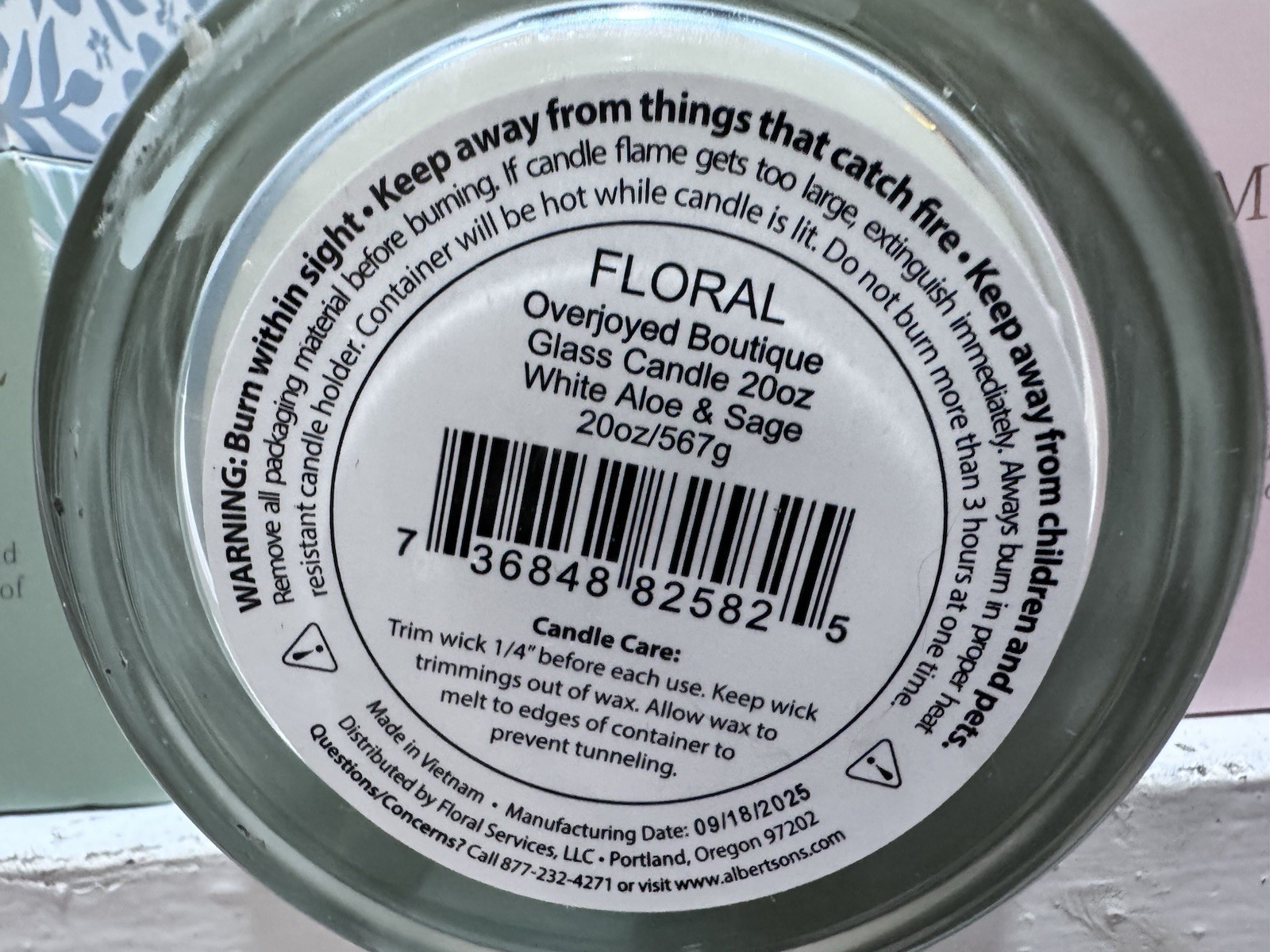 Overjoyed Boutique Candle Lot 6 SeaSalt Bergamot Magnolia Sage Aloe 4-6oz 2-20oz