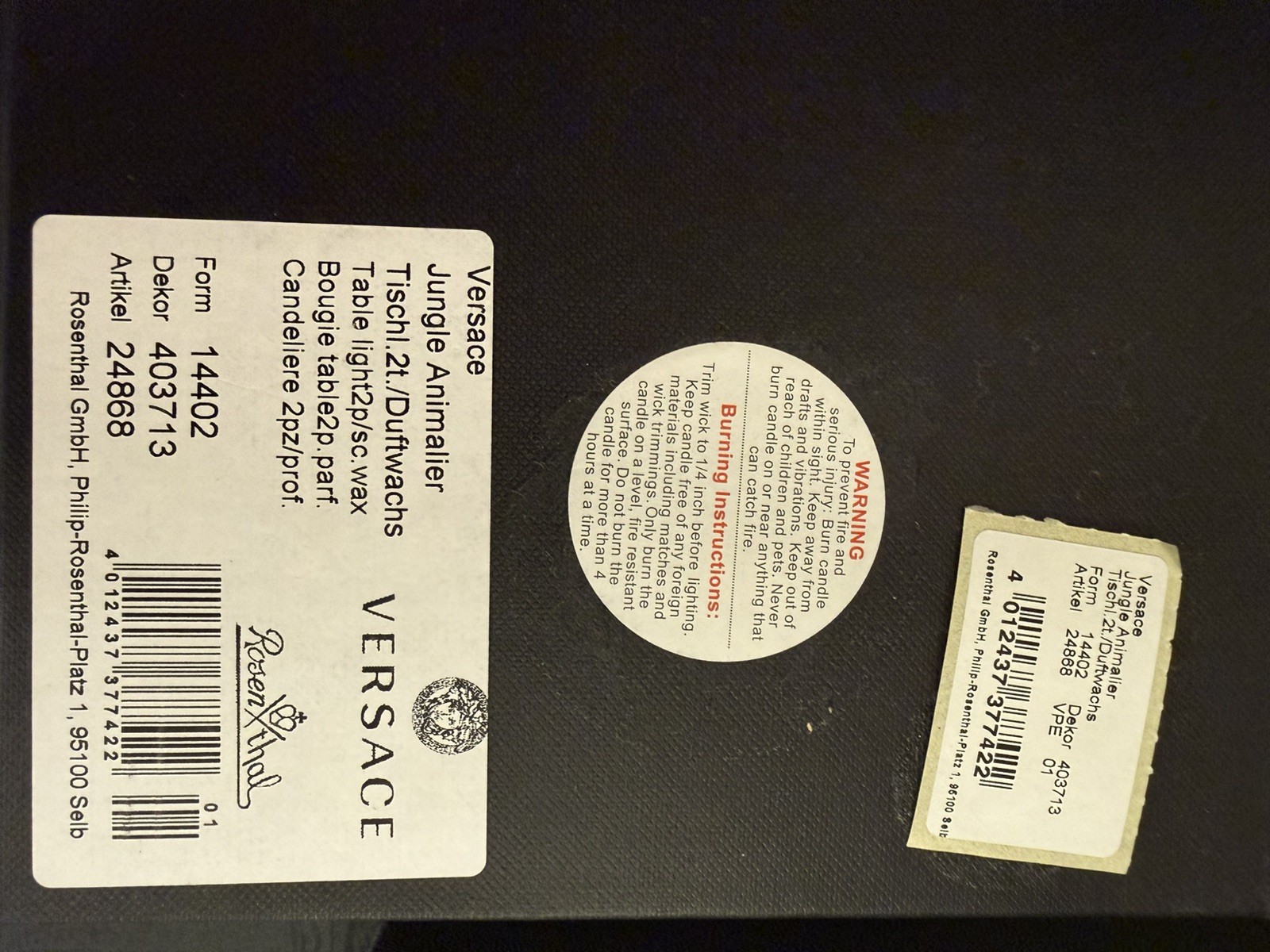 Versace Jungle Animalier Scented Candle *100% Authentic* Retails: $500