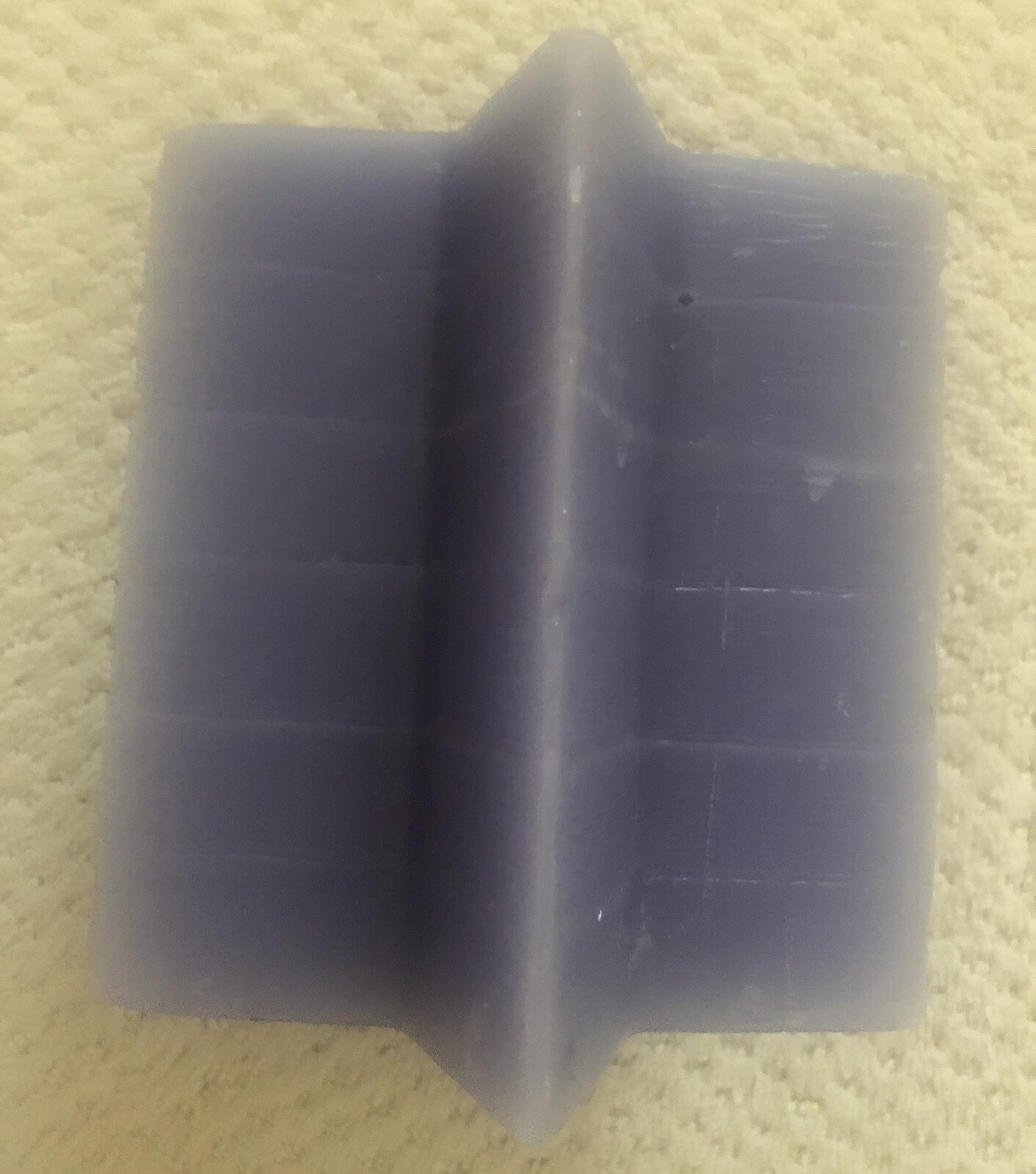 Star Shaped Purple Candle 5 7/8 x 5 1/2 in