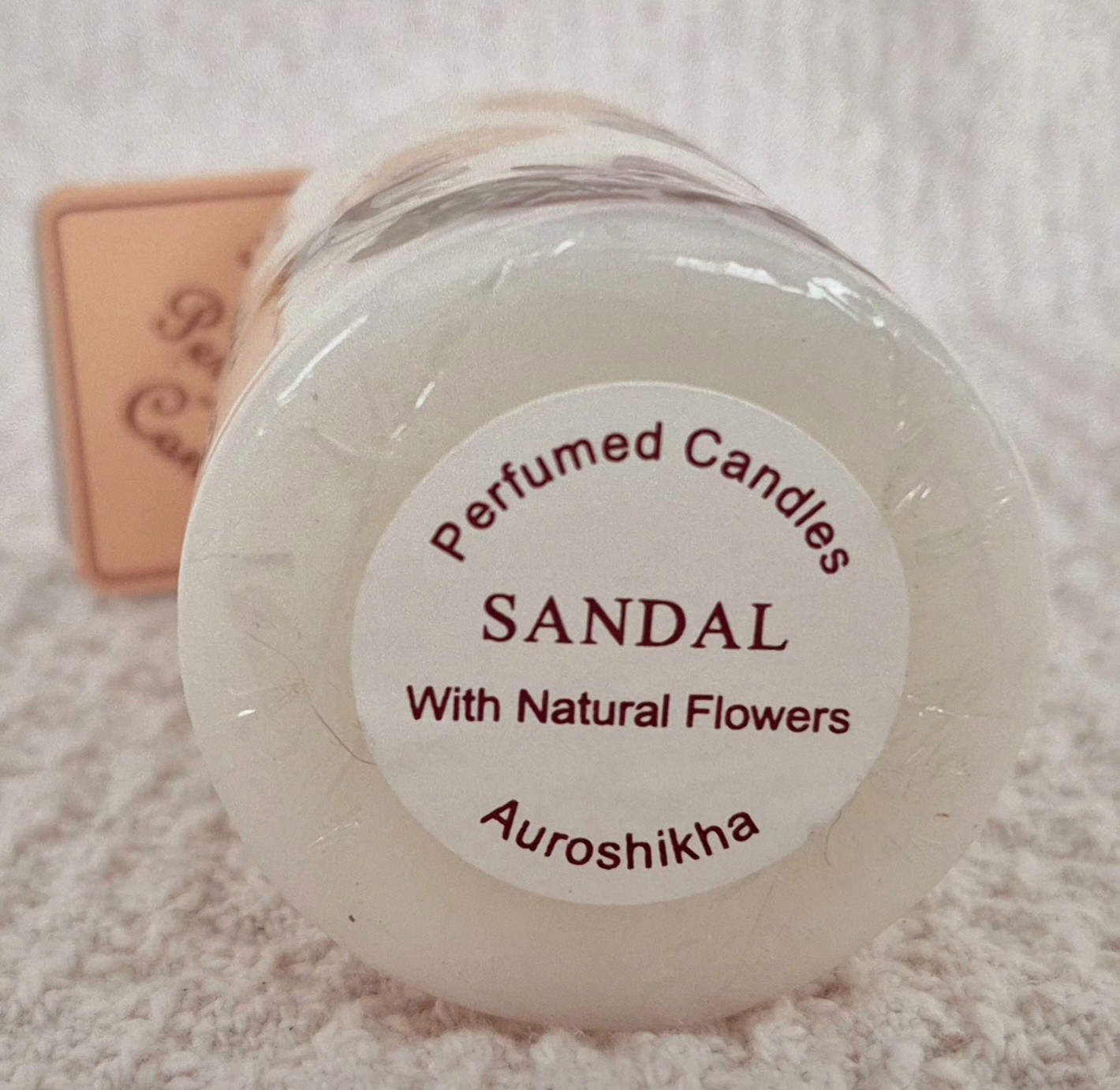 Auroshikha Perfumed Natural Flower Candle Sandal Fragrance Made in India NEW