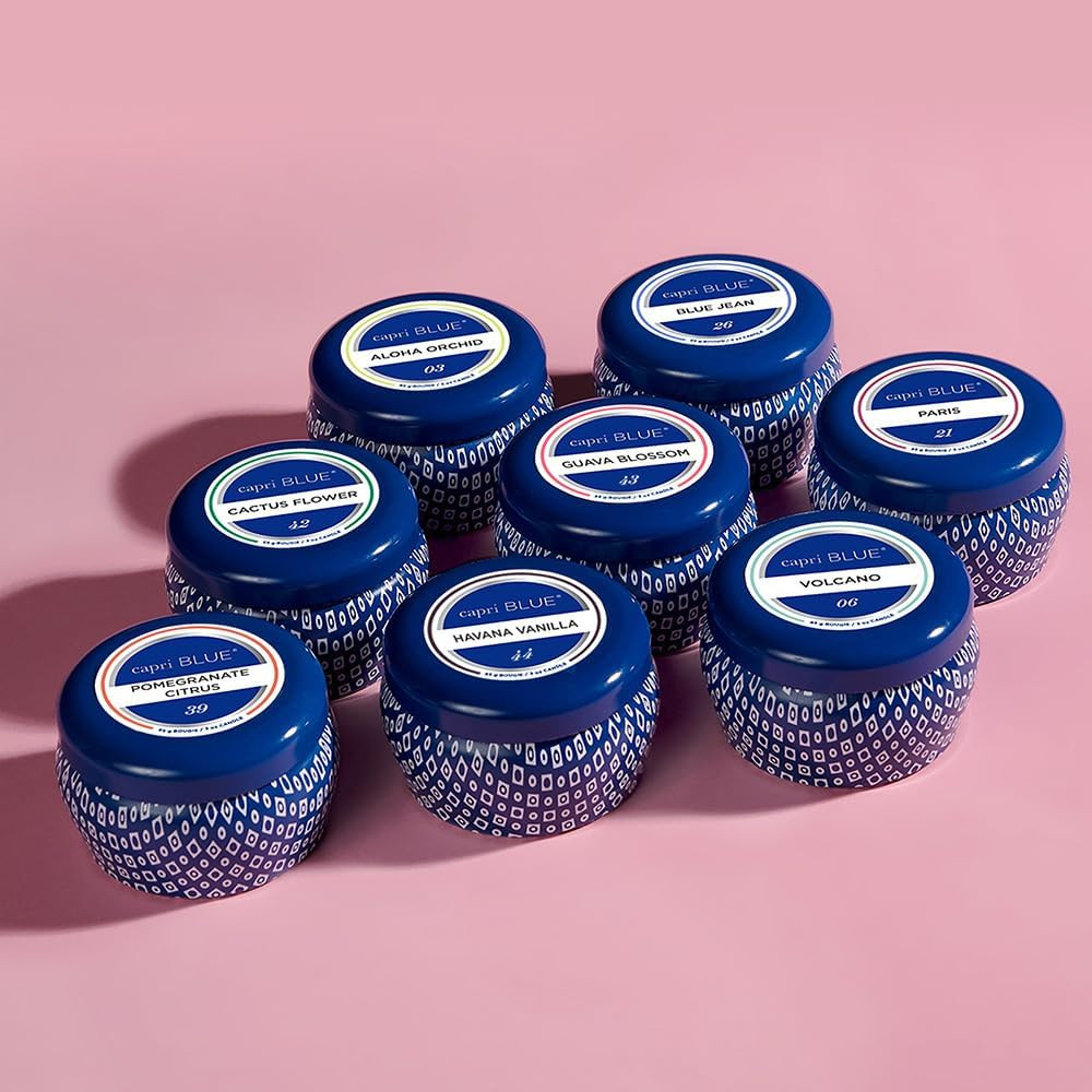 Capri Blue Volcano Scented Mini Tin Jar Candle – Luxury Candles for Home Scen…