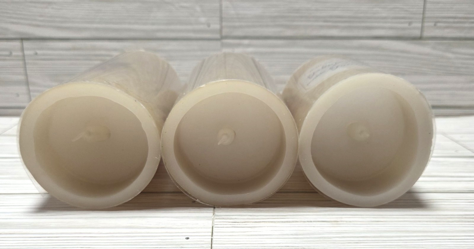 Set of 3 Candles LED Flameless Wax Pillars Cardinal Birds AAA Battery Operated