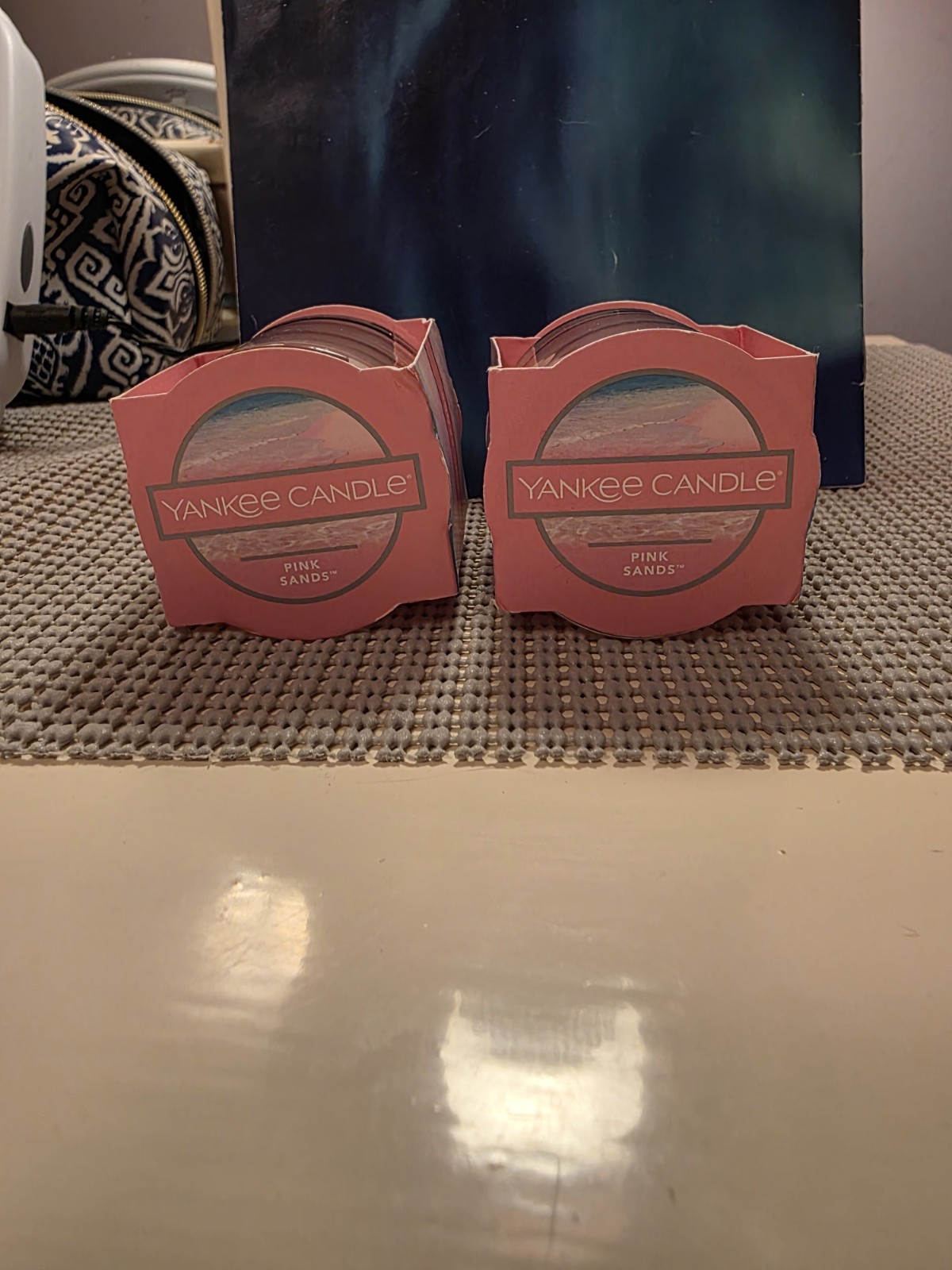 Yankee Candle Pink Sands Votive Mini Jar Candle 1.3oz – 2 Pack – NEW Old Style