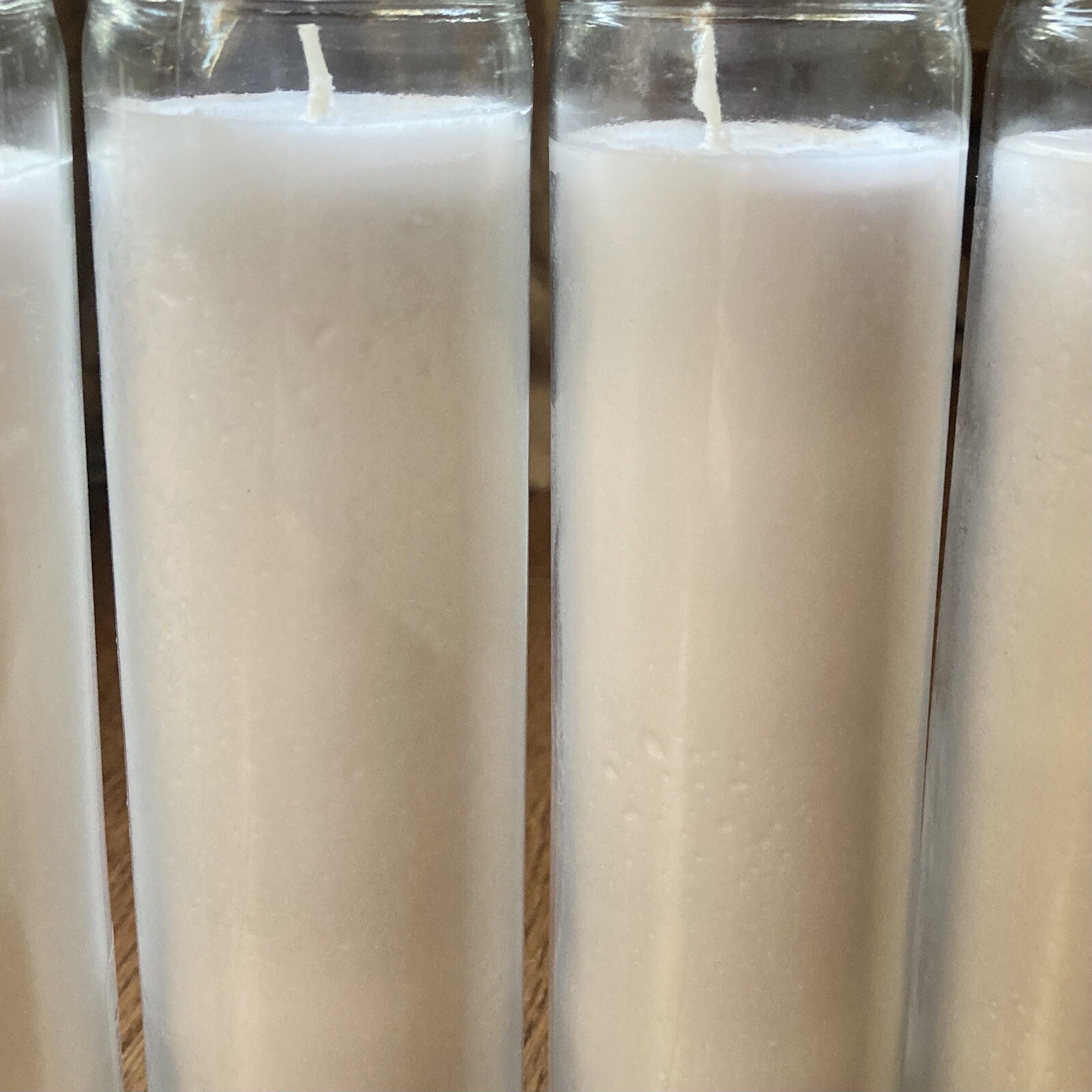 12 Tall Jar White Clear Blank Candles Glass For Crafts Labels Bulk Lot 8 inch
