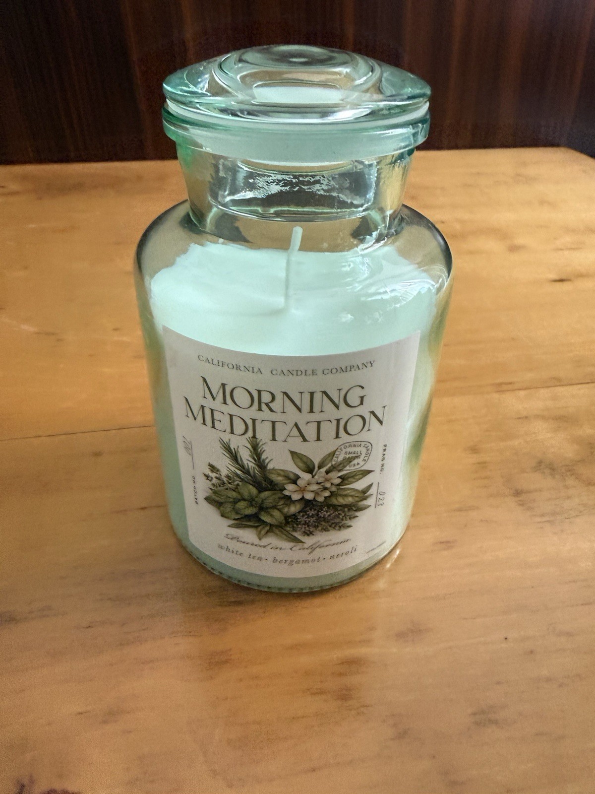 LEOBEN Company Morning Meditation Candle 9 oz | White Tea Bergamot Neroli