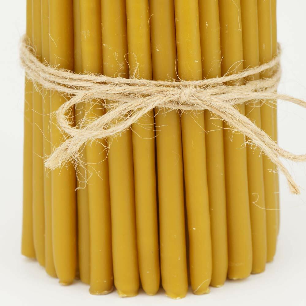 100% Pure Beeswax Taper Church Candles Orthodox Natural Honey Scent 200 pcs 11″