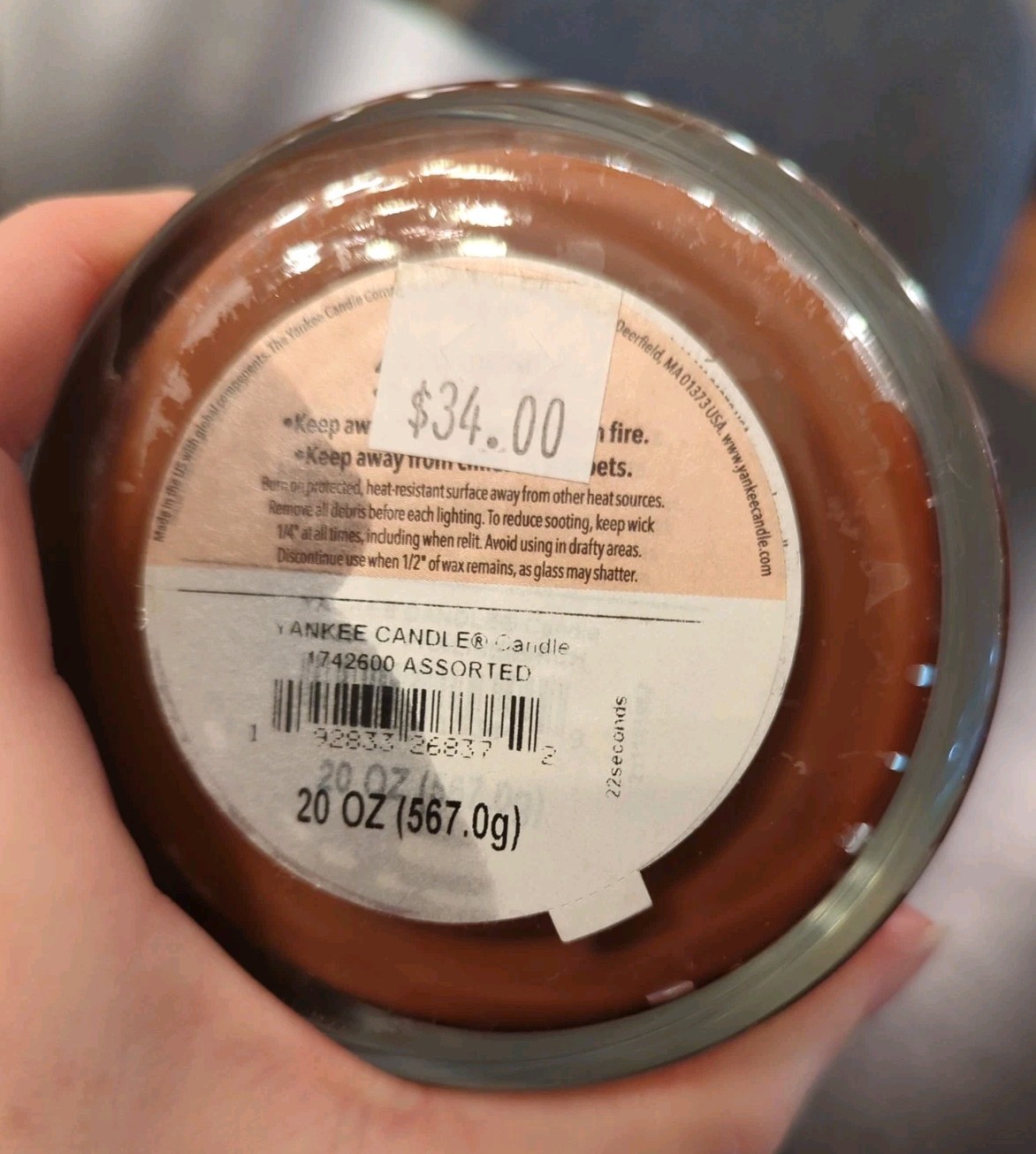 Yankee Candle Praline & Birch 2-wick Large Jar – burned once 20 oz