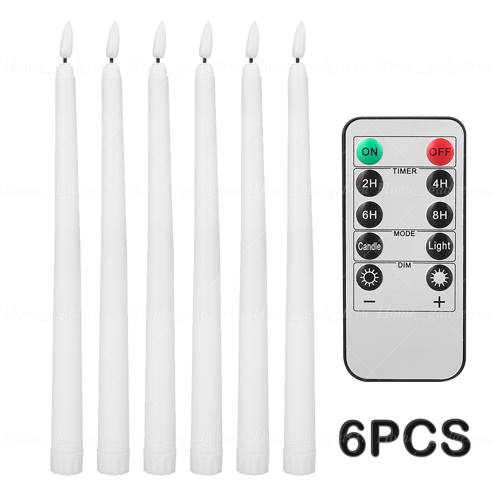 12Pack Flickering Flameless Taper Candles Light with Remote Control Timer Dimmer