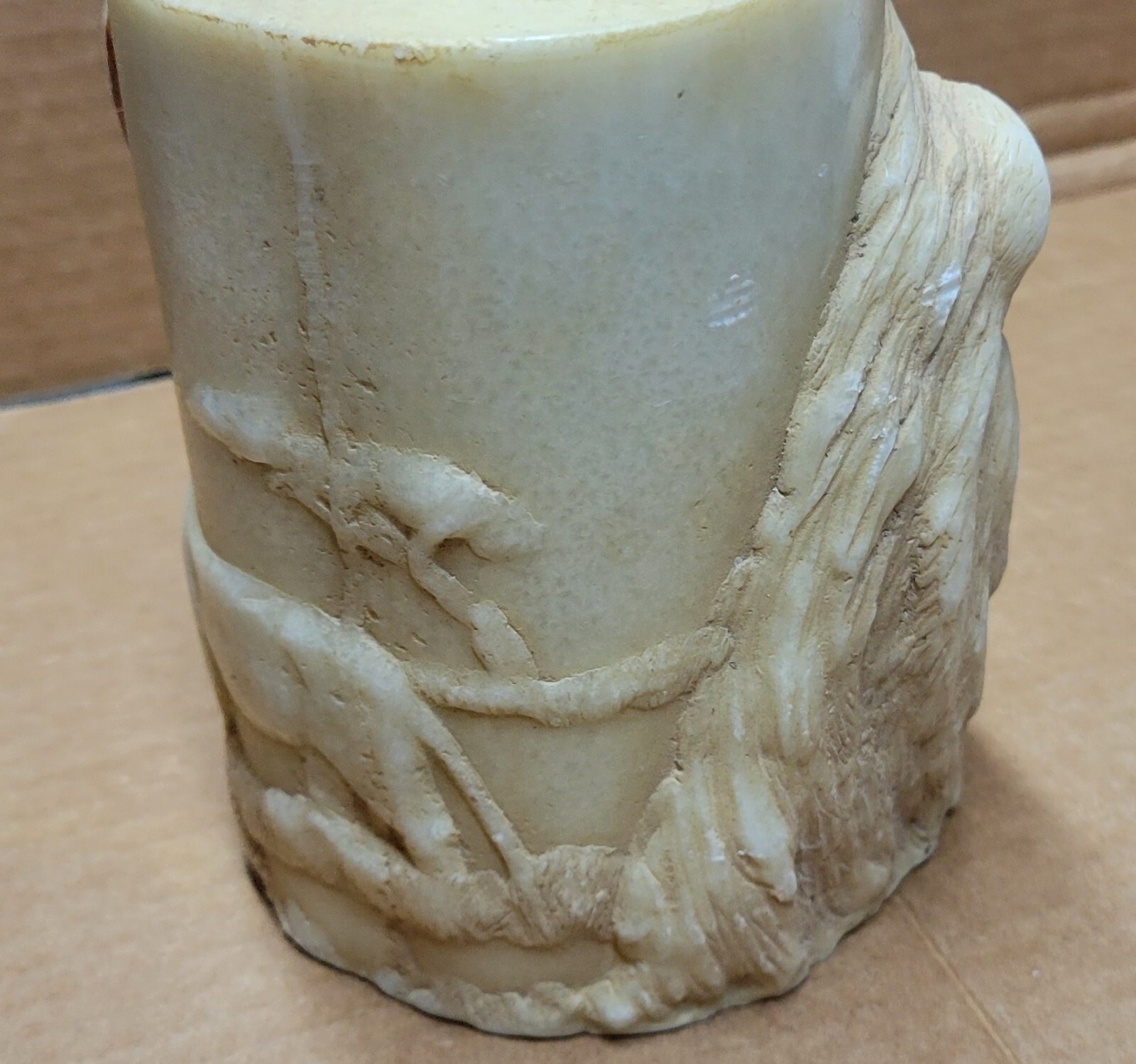 Animal Spirits Handcrafted Lion Pillar Candle Lioness Cub Lava Enterprises 5.5”