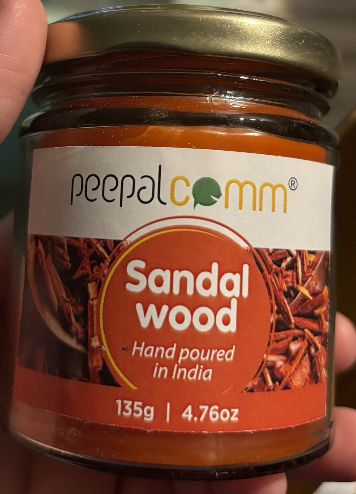 Peepalcomm Sandlewood Hand Poured In India 4.76 Ounces