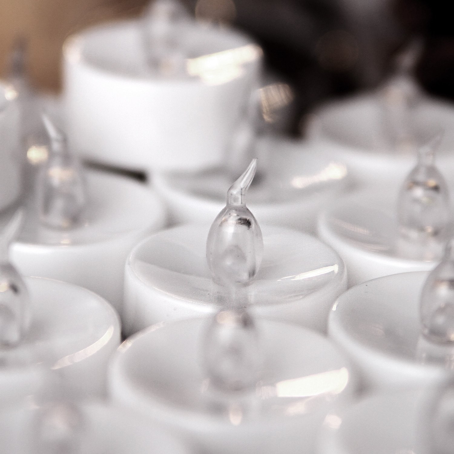 AGPTEK Timer Tea Lights,24 Pack Flameless LED 24 pack, Cool White