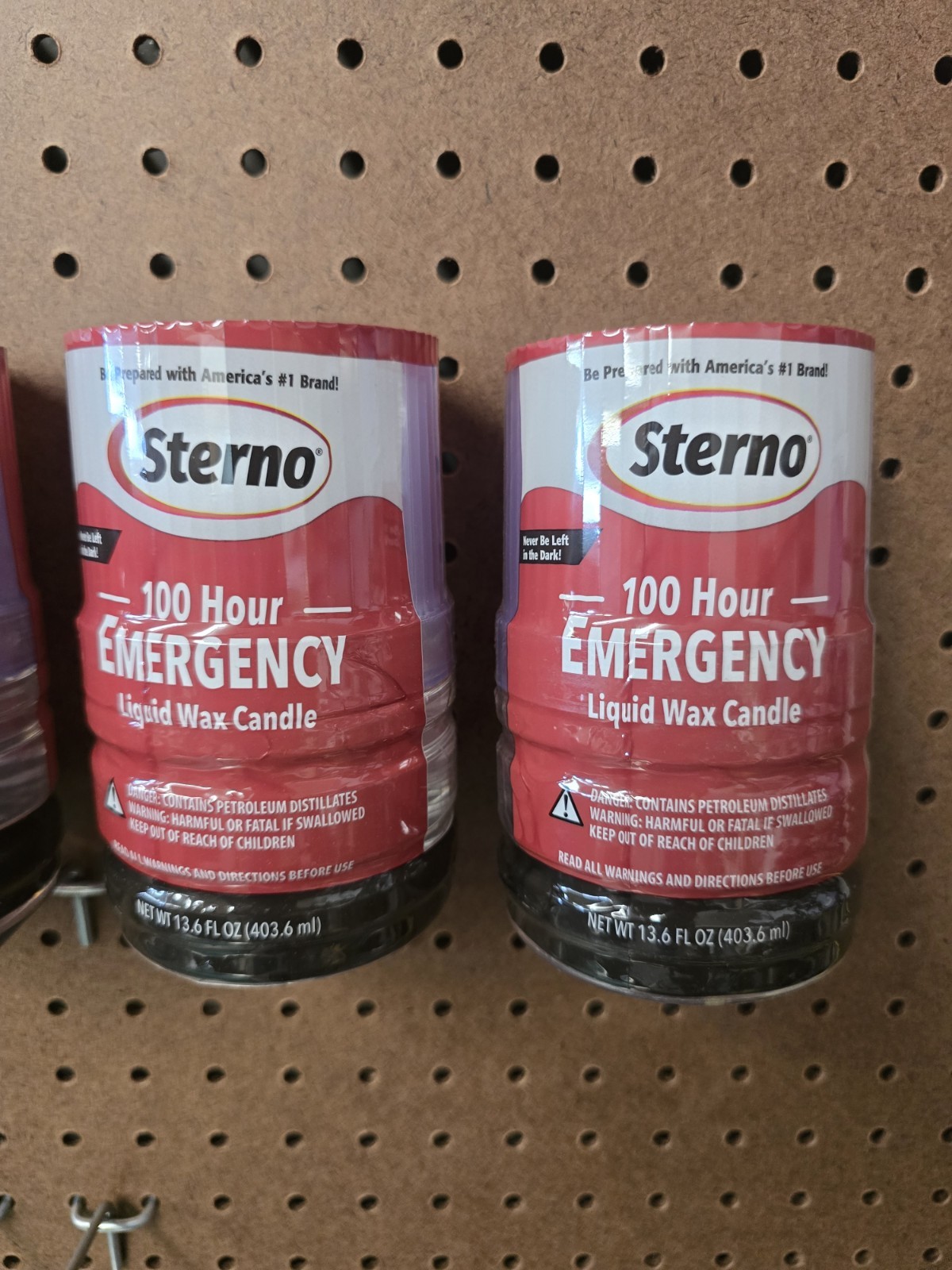 Emergency Prepardness 100 Hour Candle With Globe Liquid Wax 4 Pack 400 Hour