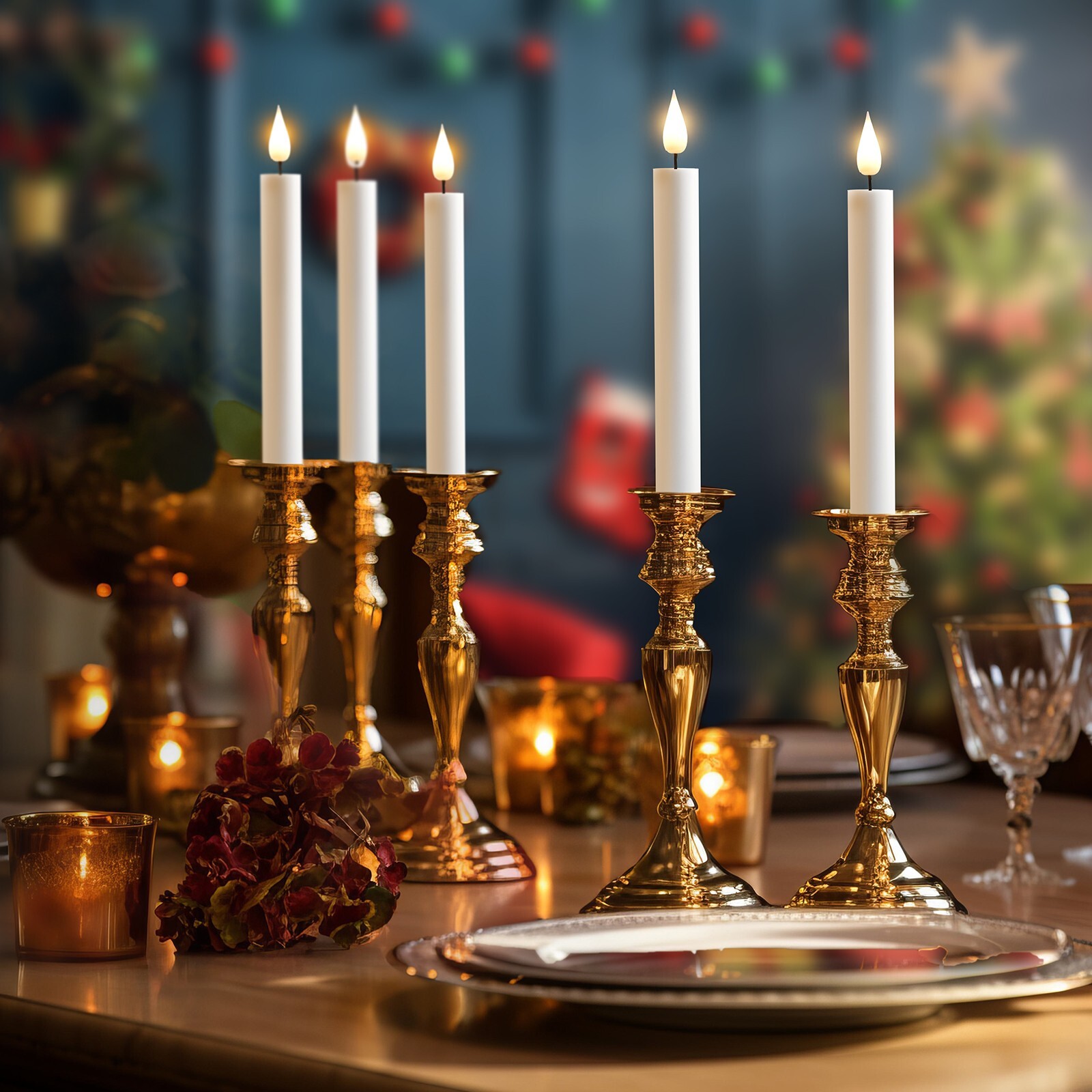 6 Packs 9.64″ Window Candles with Remote Timer Battery Operated Flameless LED Ta