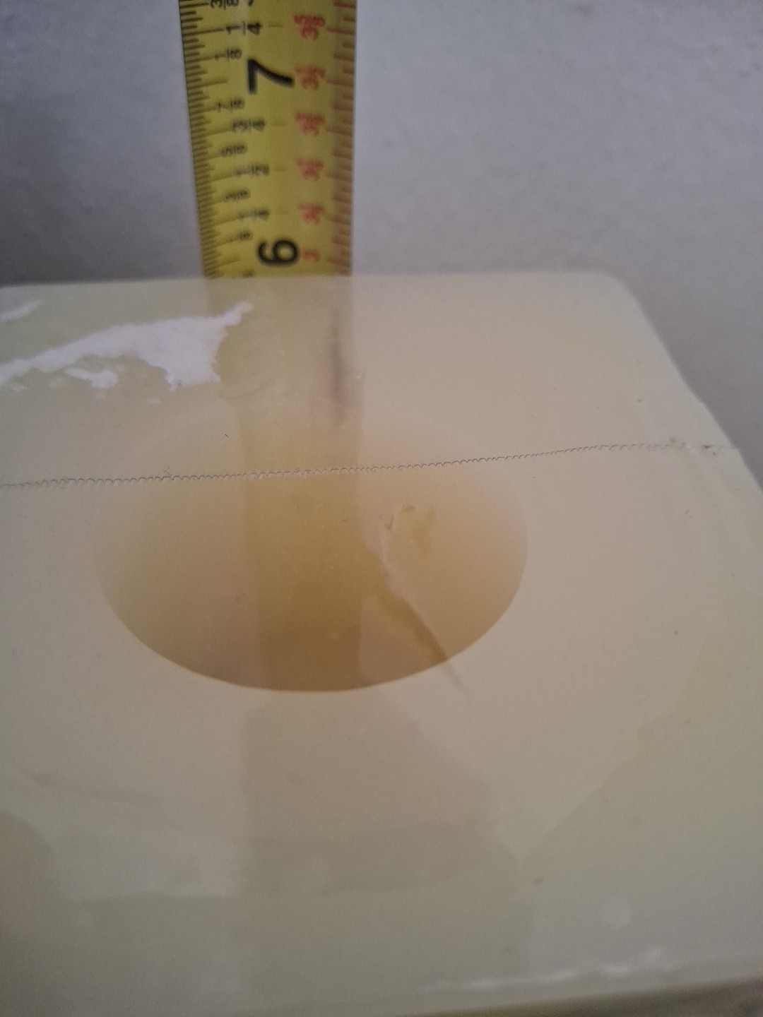 2 Flameless Candles New Yellow/Butter 6″x4″ Vanilla Scented Modern Abstract