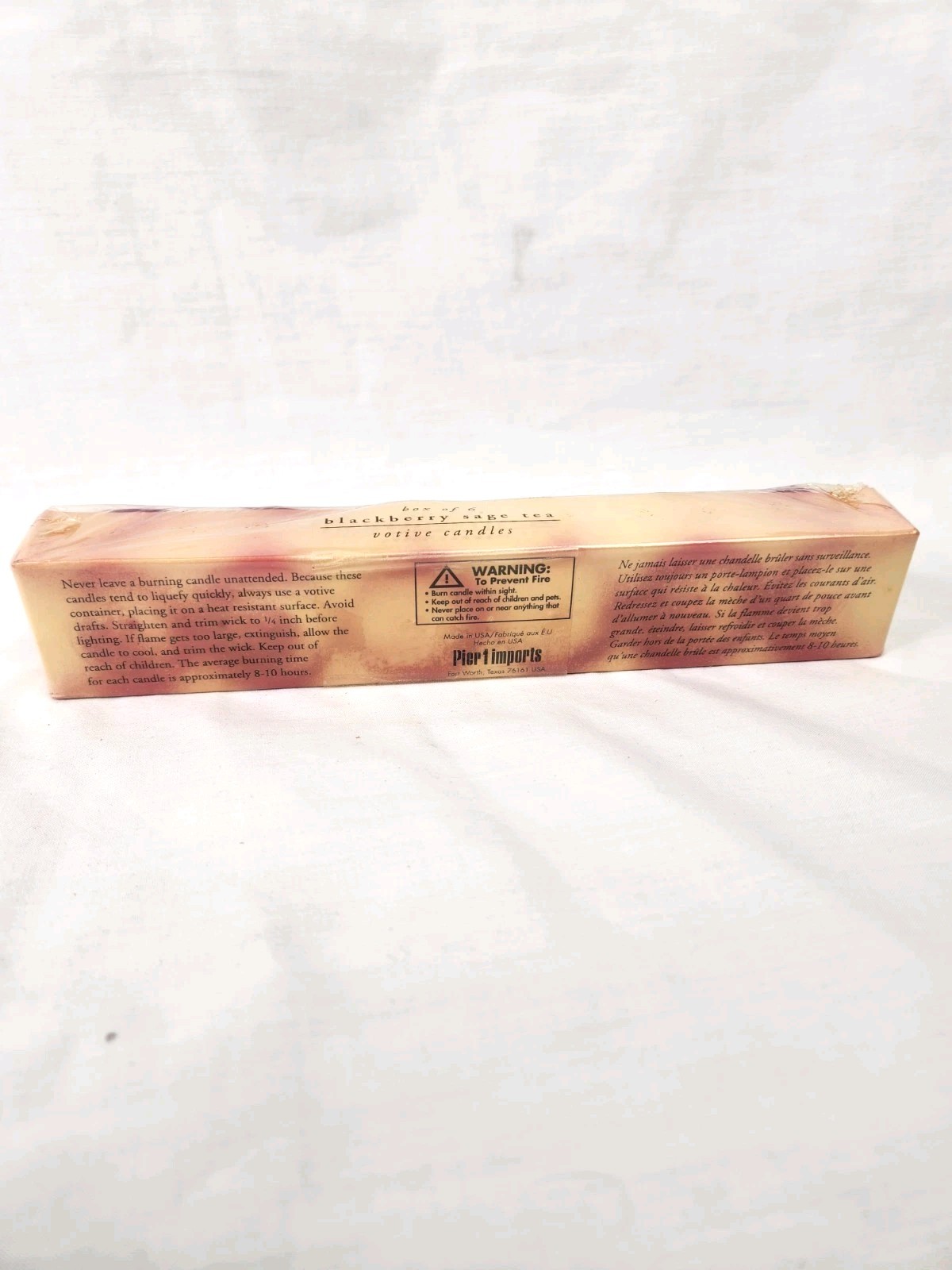 Pier 1 Imports Box of 6 Blackberry Sage Tea Votive Candles Sealed Rare HTF