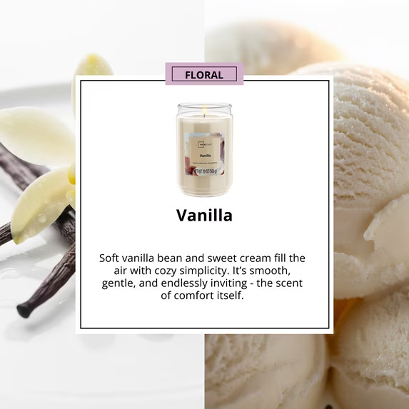 Mainstays Vanilla Scented Large Jar Candle 20 Oz. – Pack of 2