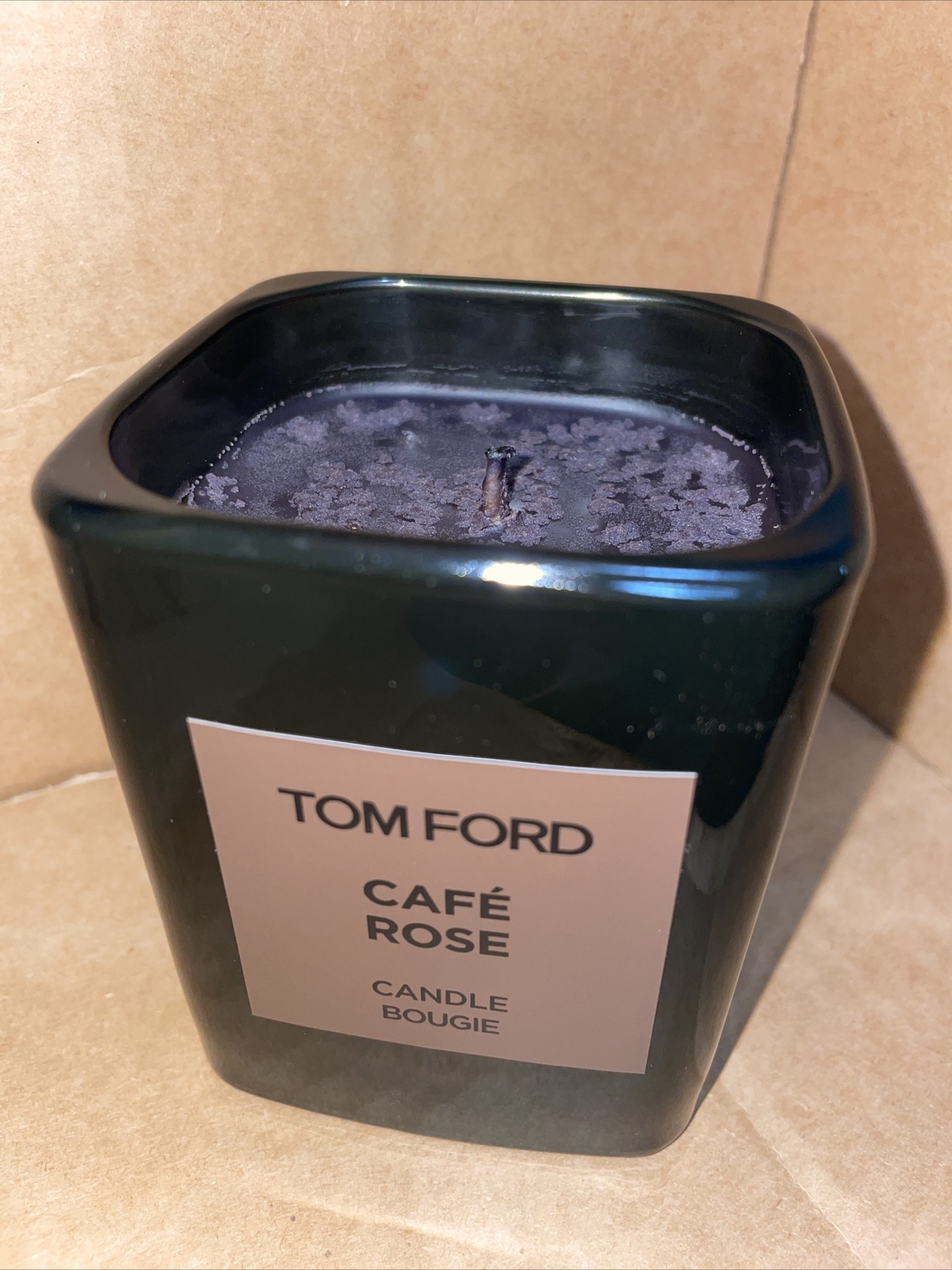 CAFE ROSE Tom Ford Candle Bougie in Brown Glass IMPERFECT New No Box
