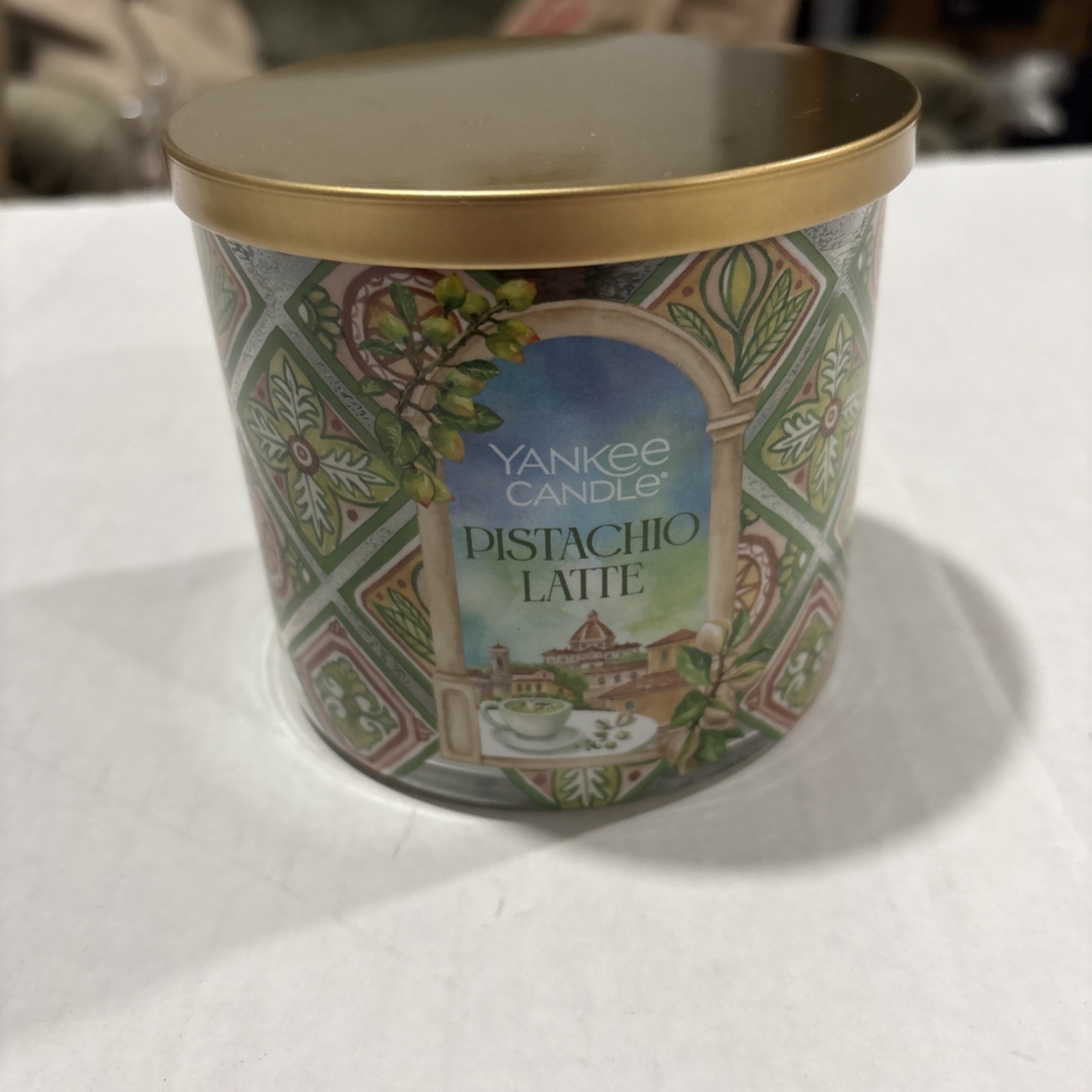 Yankee Candle Pistachio Latte 3-Wick Candle 14.5 Oz New Jar