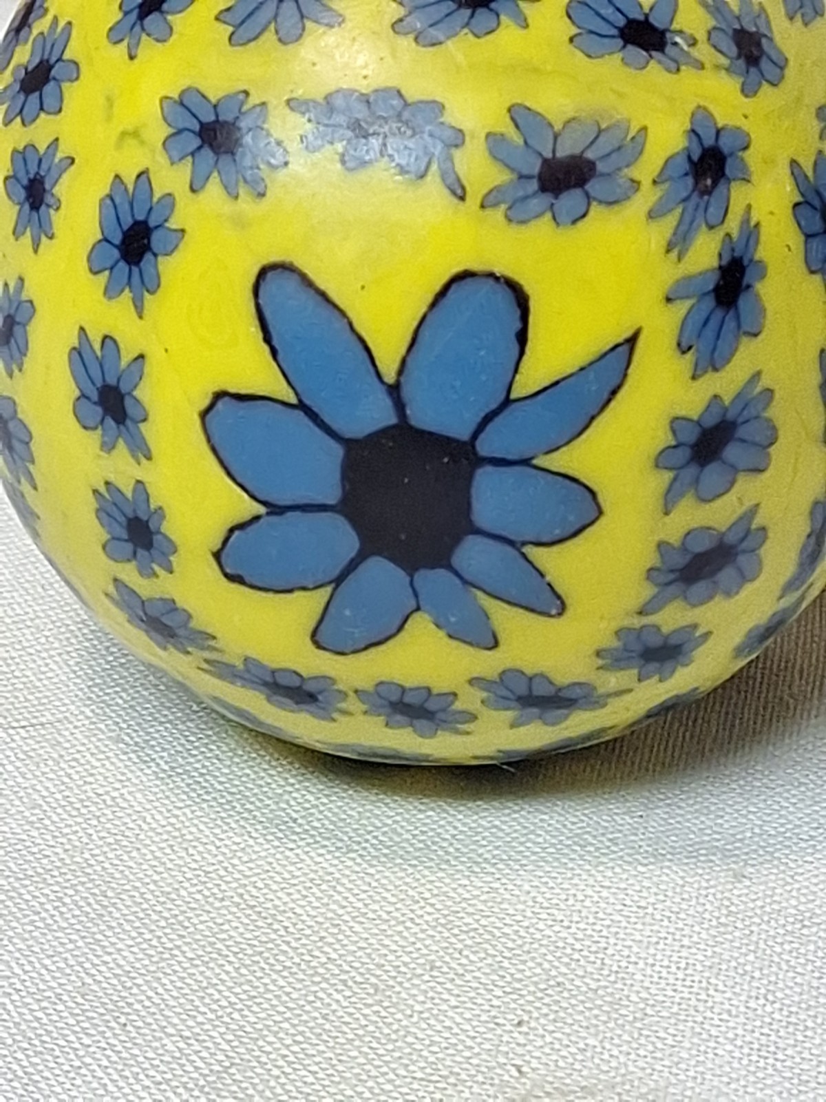 Vintage Millefiori Spherical Floral Candle 4in