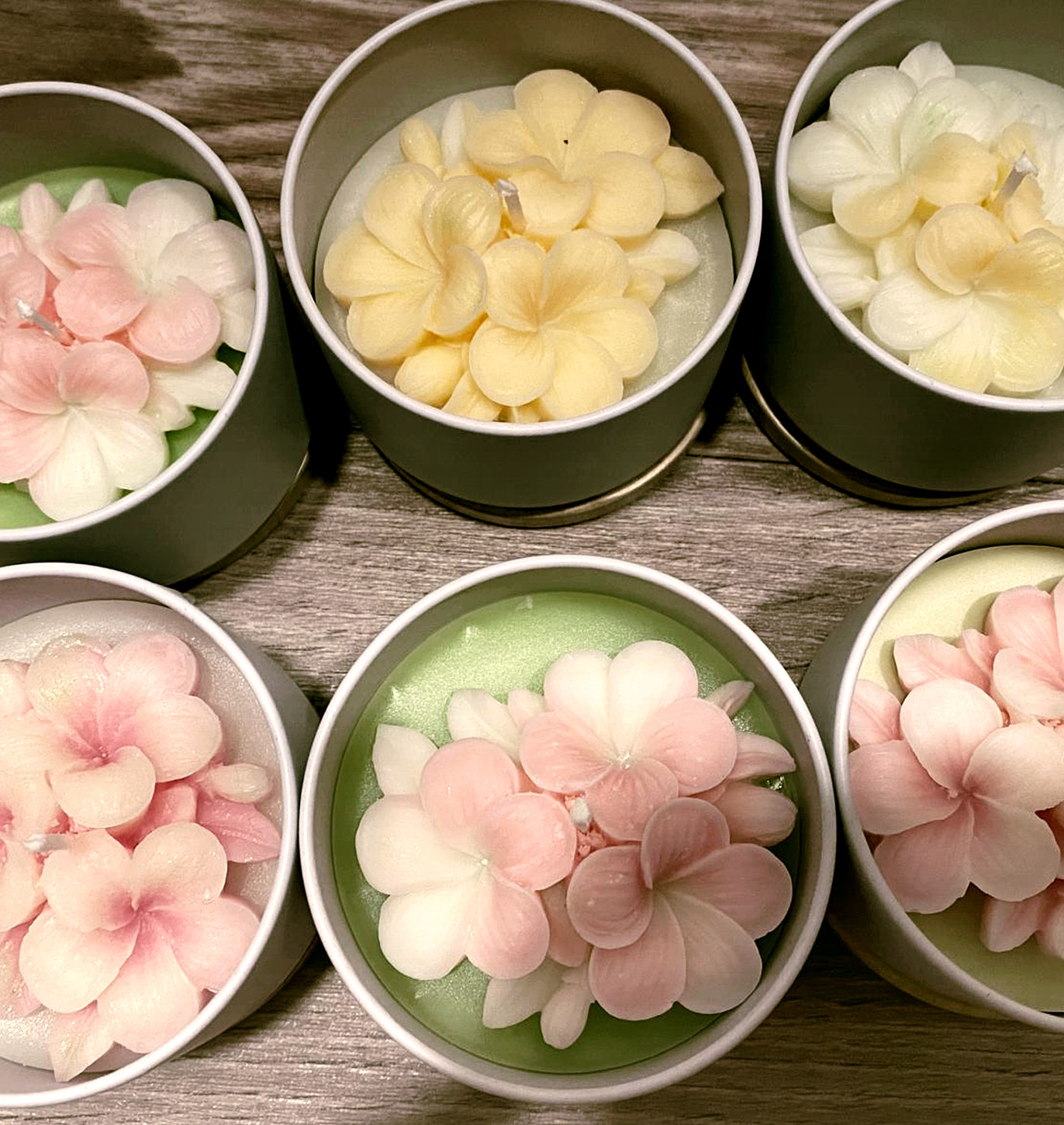 Handmade Flower Candles Made From Soywax In 4oz & 2oz Tins – Lightly Scented