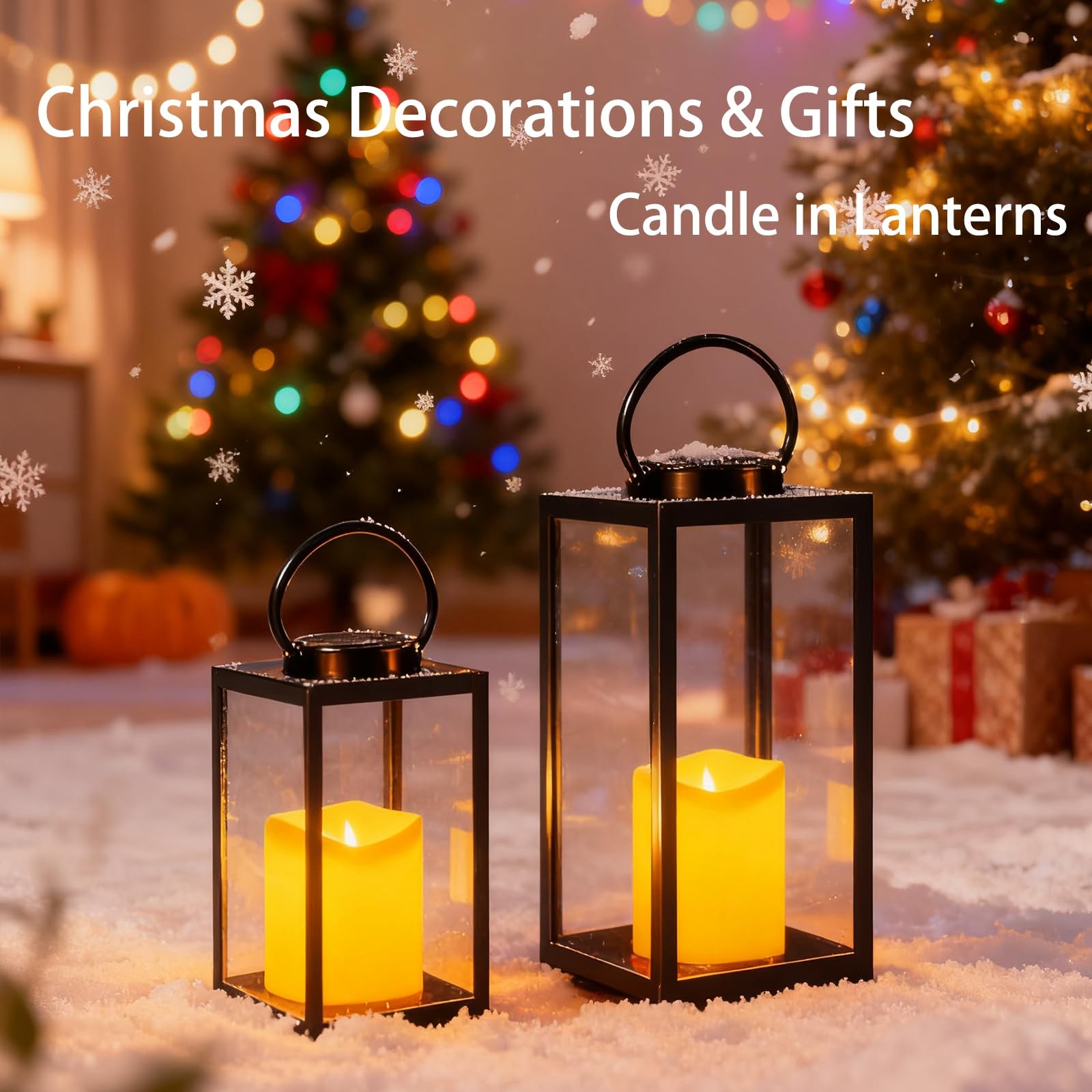 Solar Candles Outdoor Waterproof, 2 Pack Solar Flameless LED Rechargeable Can…