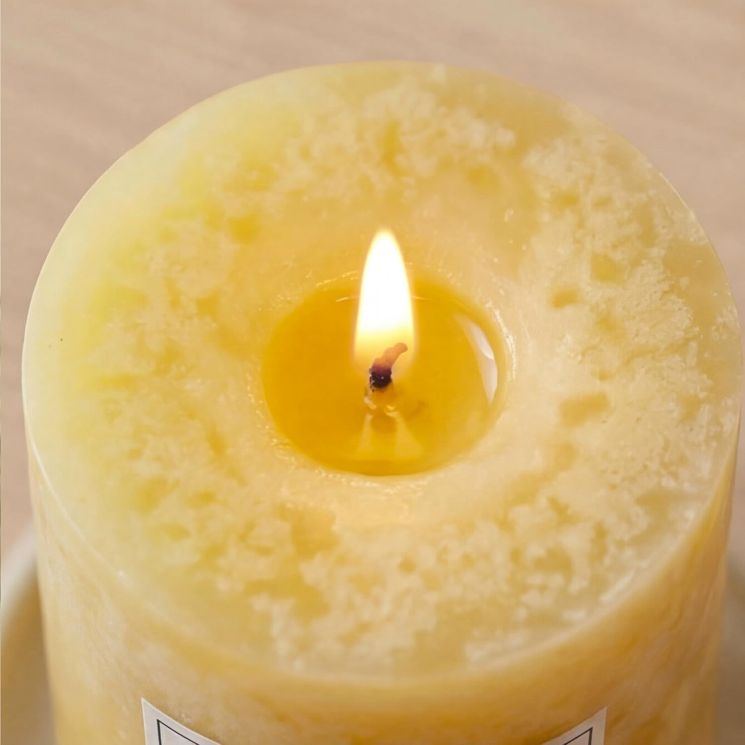 50-Hour Burn Yellow Essential Oil Candle – Orange & Lemongrass Ambiance Delight