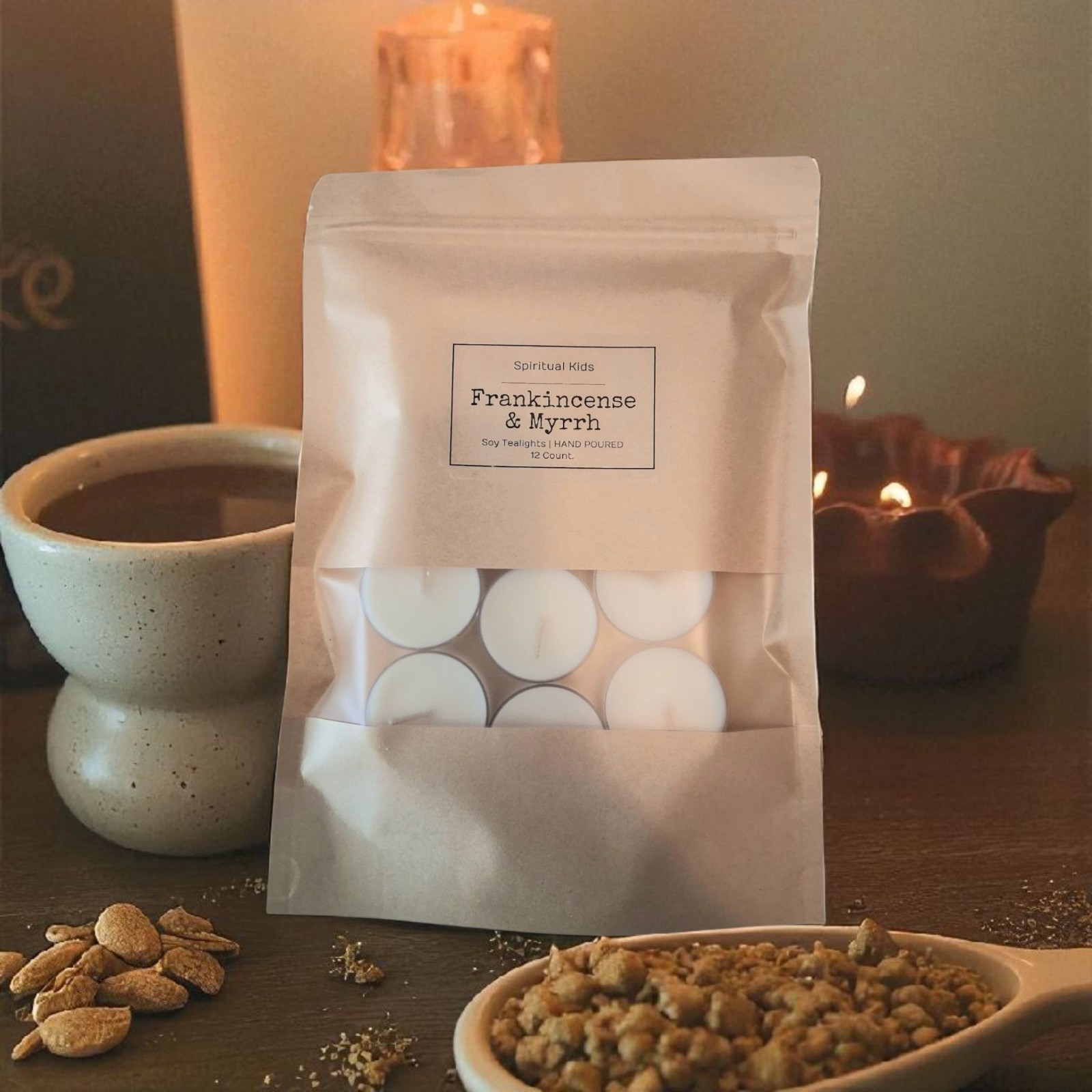 Japanese Cherry Blossom Soy Tealights 12 Ct Handmade Fragrant & Essential Oils!