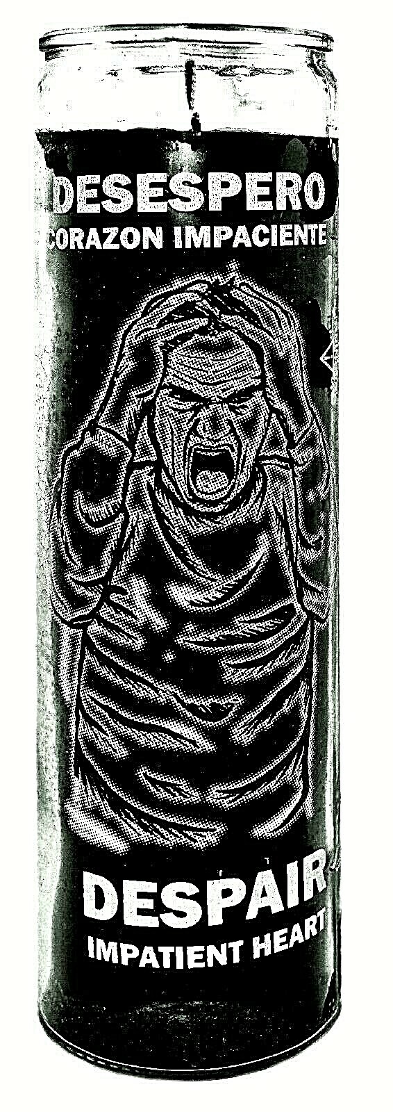 CANDLE DESPAIR BLACK UNSCENTED- DESEPERO NEGRO VELA 120 HOURS