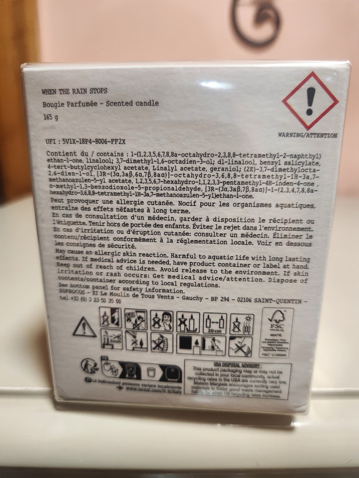 Maison Margiela REPLICA When the Rain Stops Scented Candle 165g 5.82oz