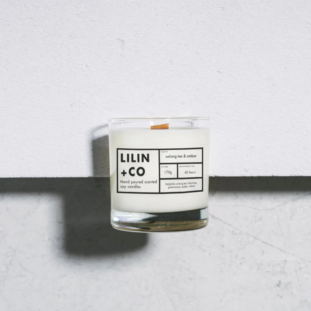 Artisan Oolong Tea & Amber Scented Candle | Luxury Warm Winter Fragrance