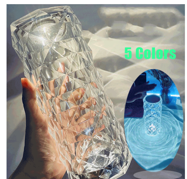 Nordic Crystal Lamp USB Table Lamps Bedroom Touch Dimming Atmosphere Diamond Nig