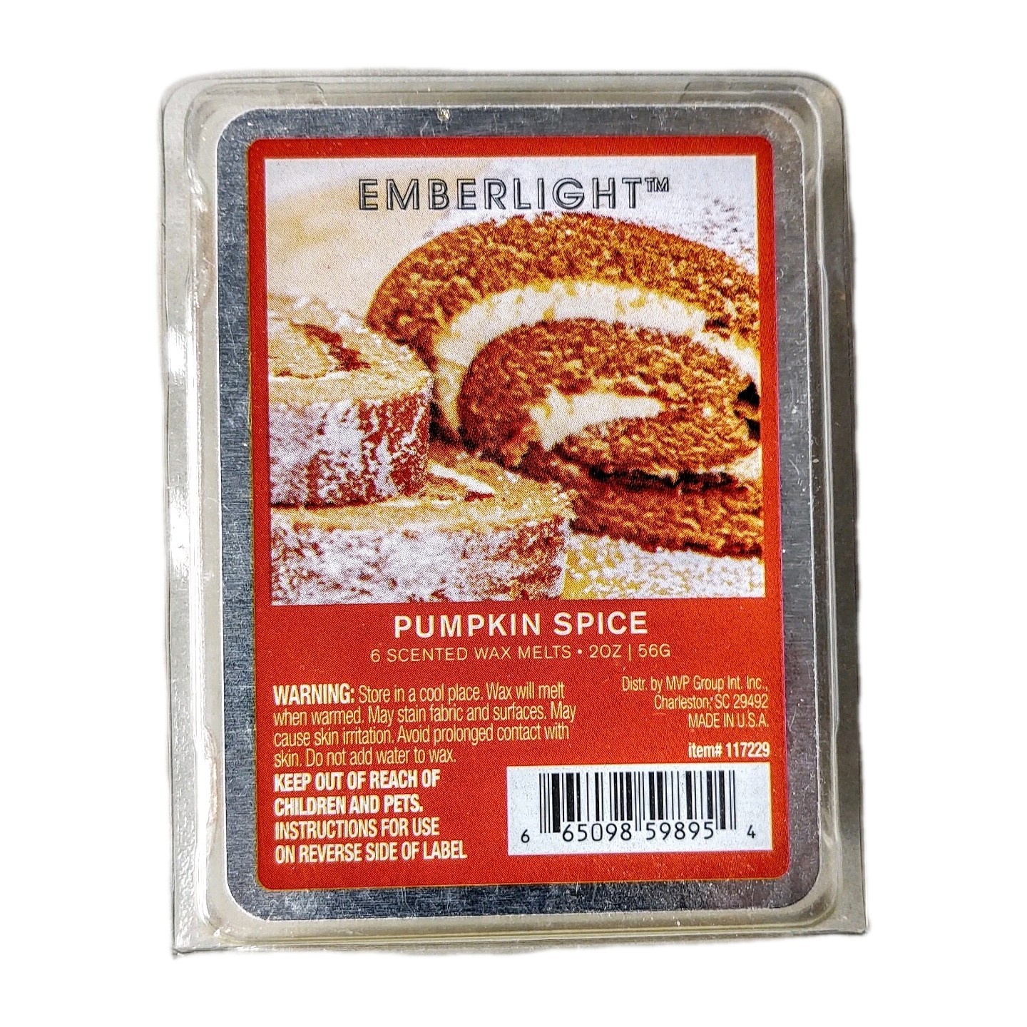 Pumpkin Spice Emberlight Scented Candle Wax Melts Autumn Fall Halloween Decor