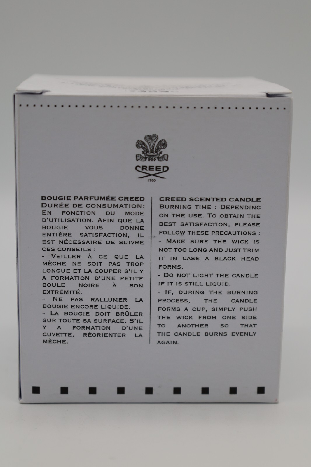Creed Bougie Parfumee Vanisia Ambre Vanille Candle 220g Boxed Fast Finescents