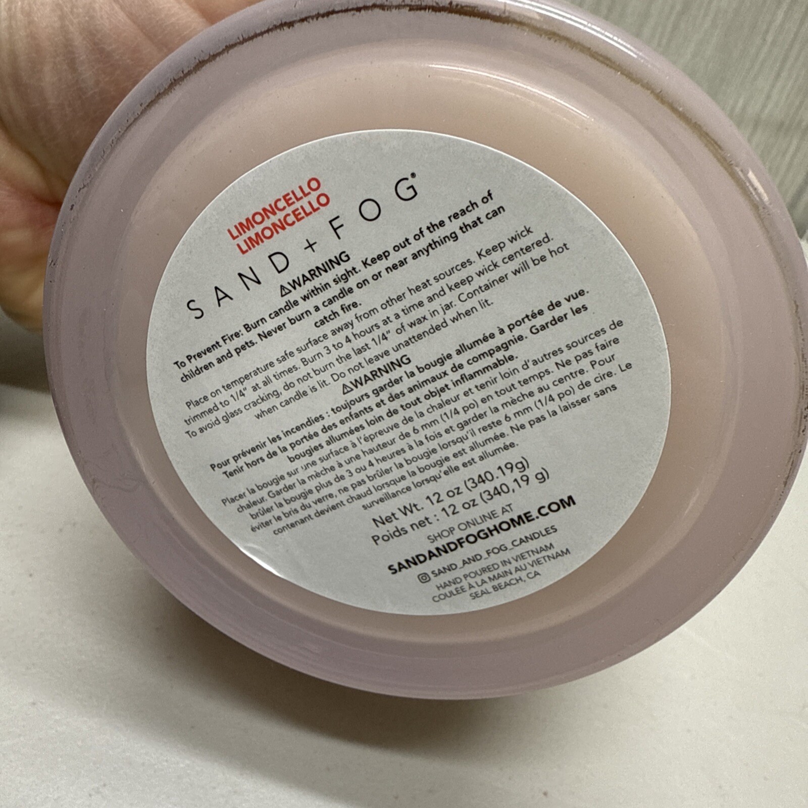 Sand + Fog LIMONCELLO 2 Wick Candle 12 Oz Soy Wax Blend ‘good things are coming’