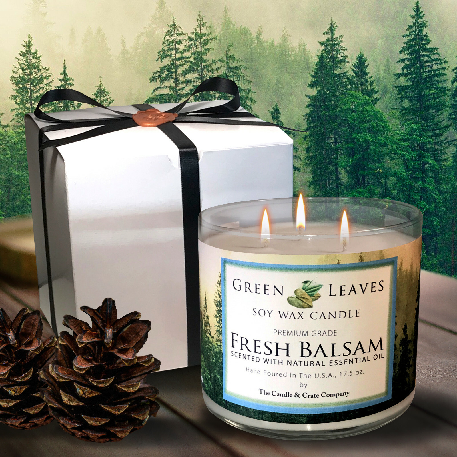 Fresh Balsam, Winter Candle, Christmas Candle, Soy Candle, Gift Candle