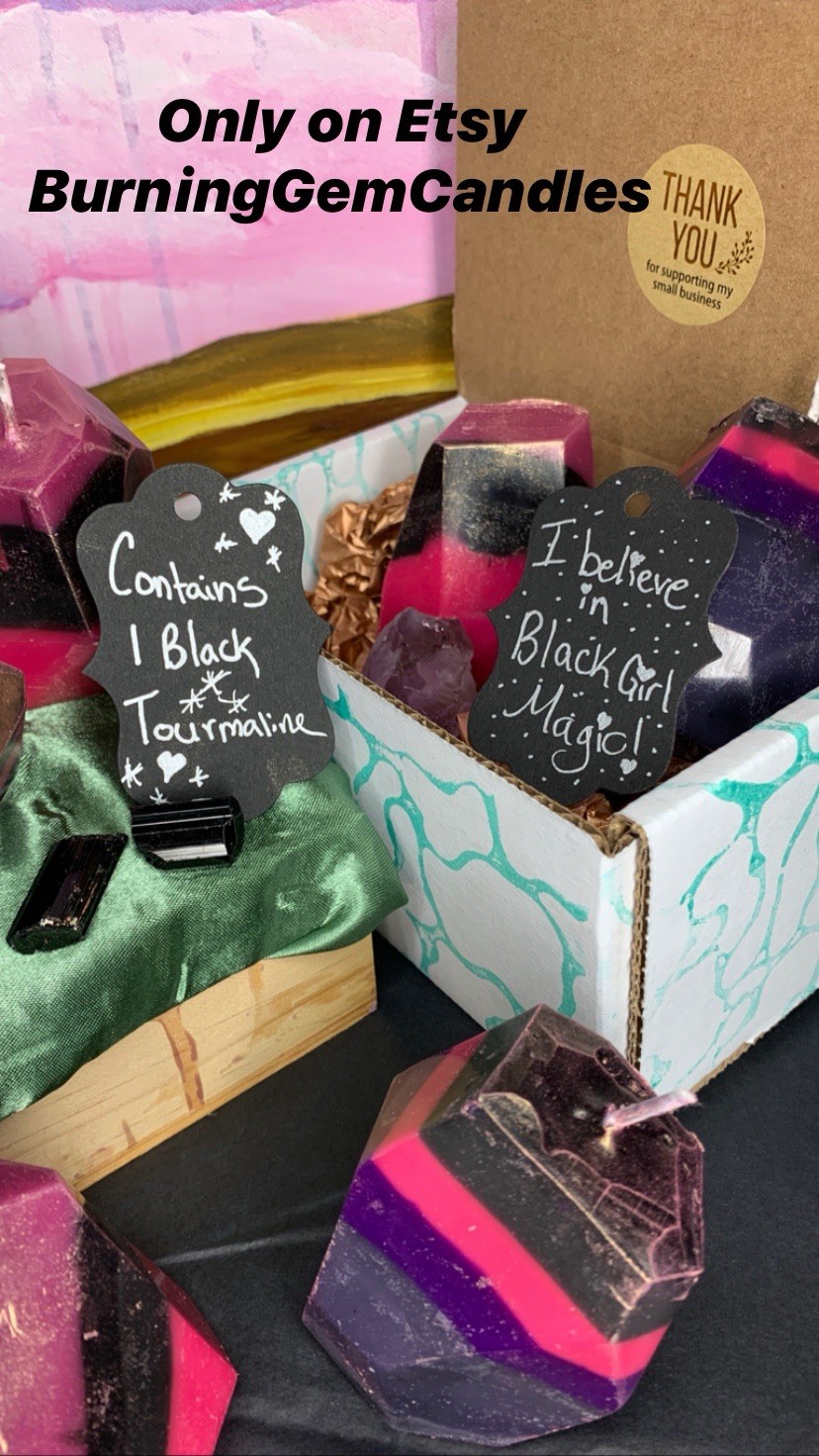 Burning Gem Candles: 3 Pack Of Crystal Candles For Home Decor, Limited Edition