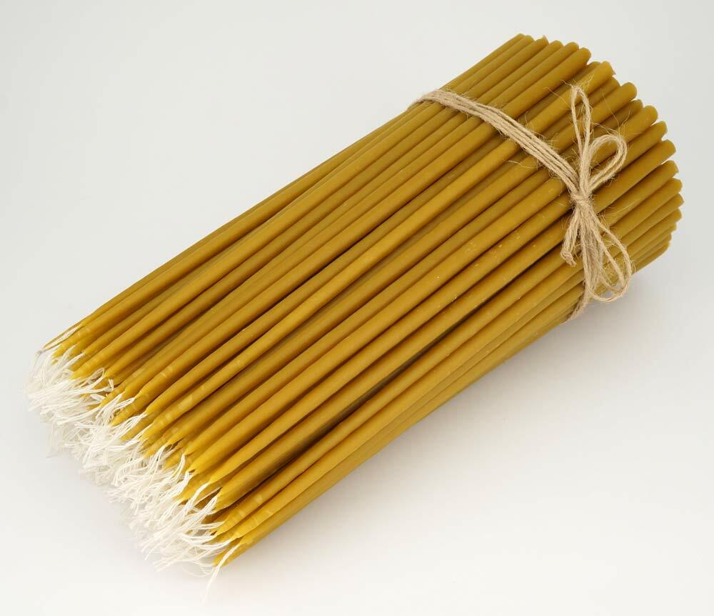 100% Pure Beeswax Taper Church Candles Orthodox Natural Honey Scent 200 pcs 11″