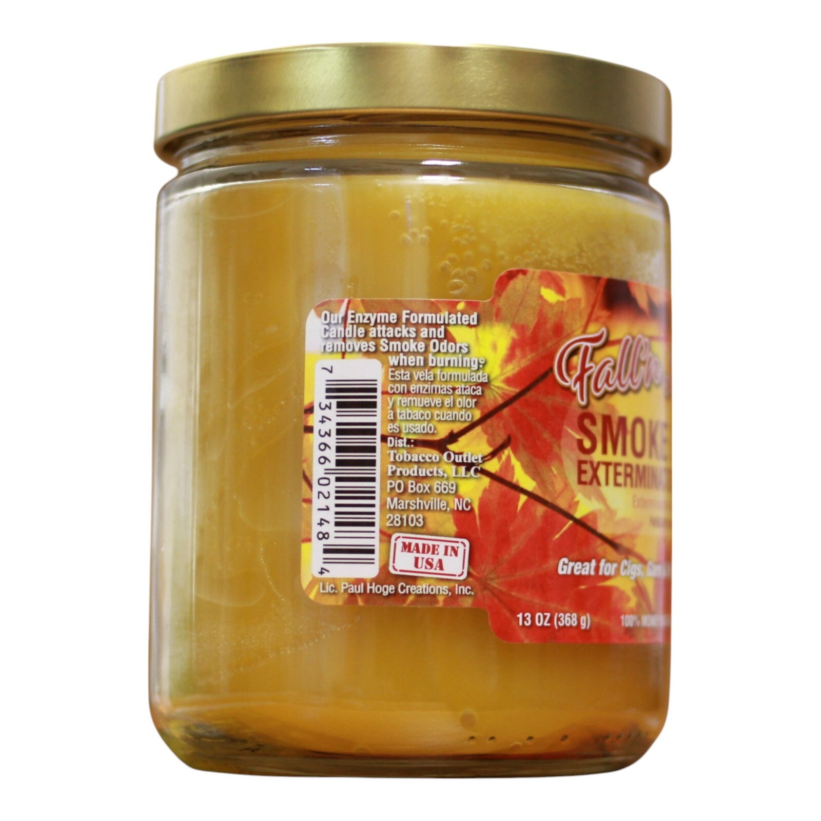 Smoke Odor Exterminator Falln Leaves Long Burn Air Freshener Jar Candle – 13 Oz