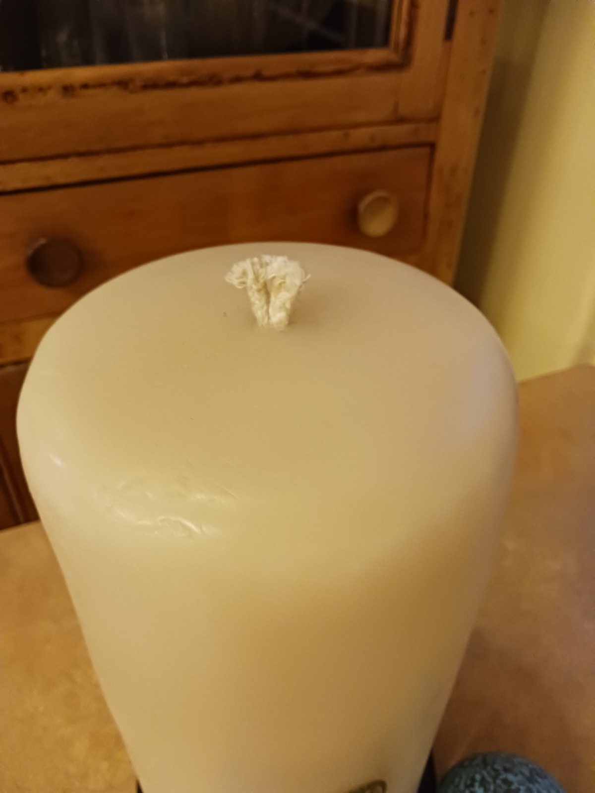 Natural Estate Candle 12 Lbs Oversized Pillar 12×6.5″ Unburned Unscented