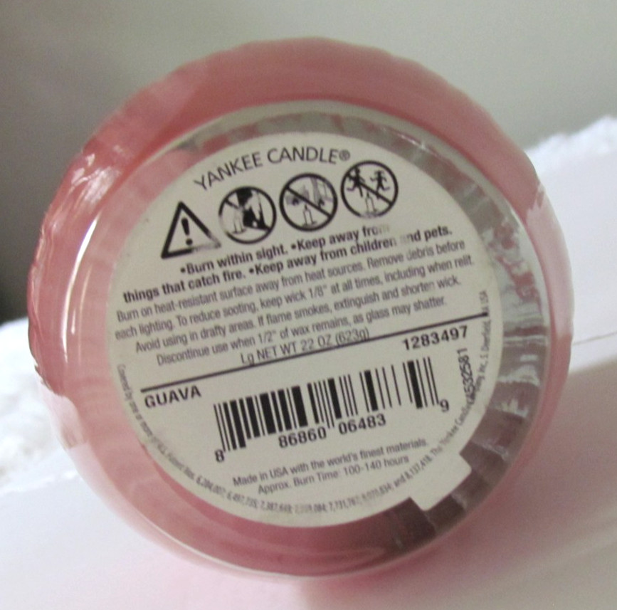 Yankee Candle Guava Pure Radiance Large 22 oz Wood Wick Oval Vase Jar HTF