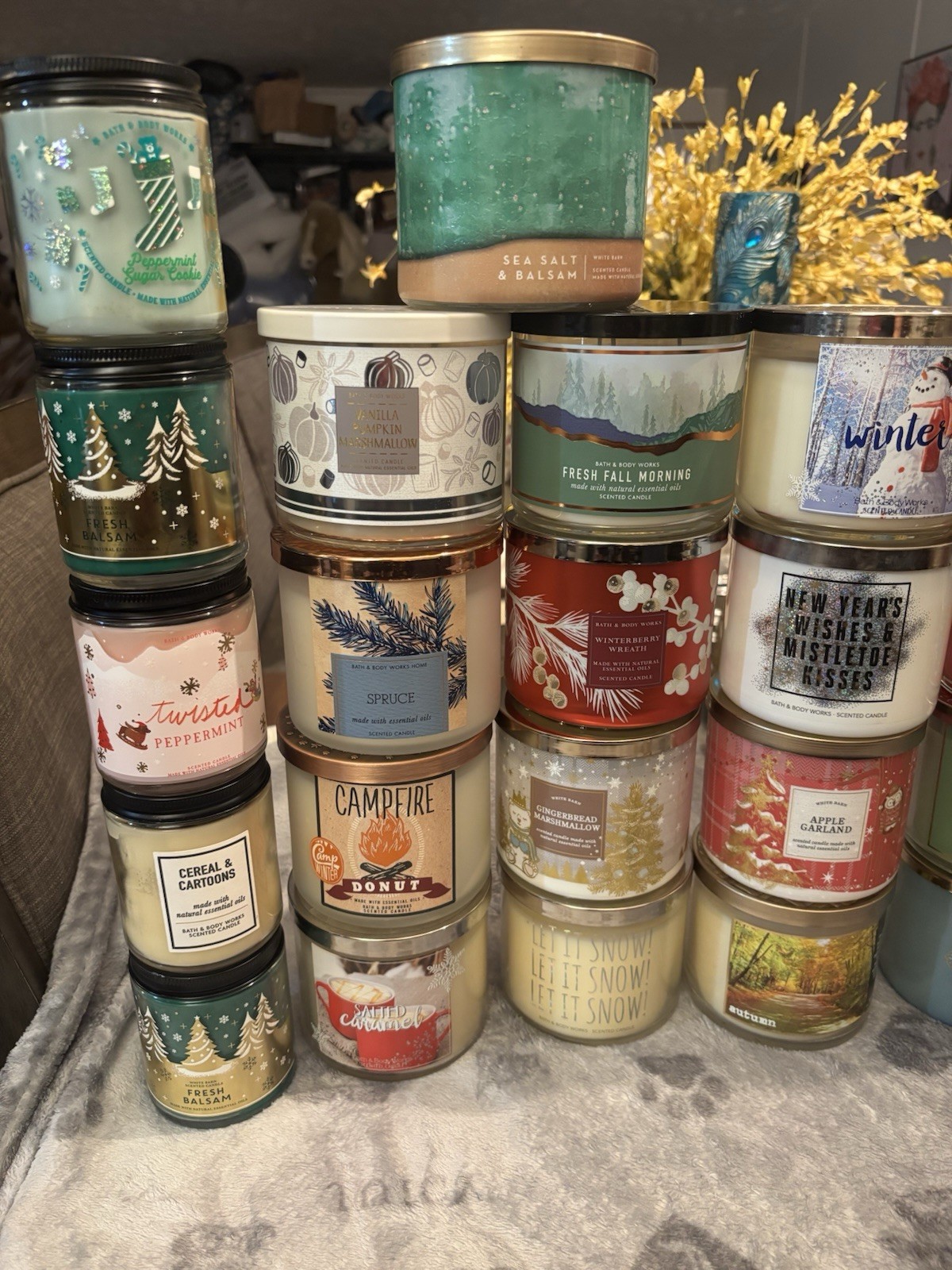 Lot Of 46 Bath And Body Works 3-Wick Candles Retired Scents READ